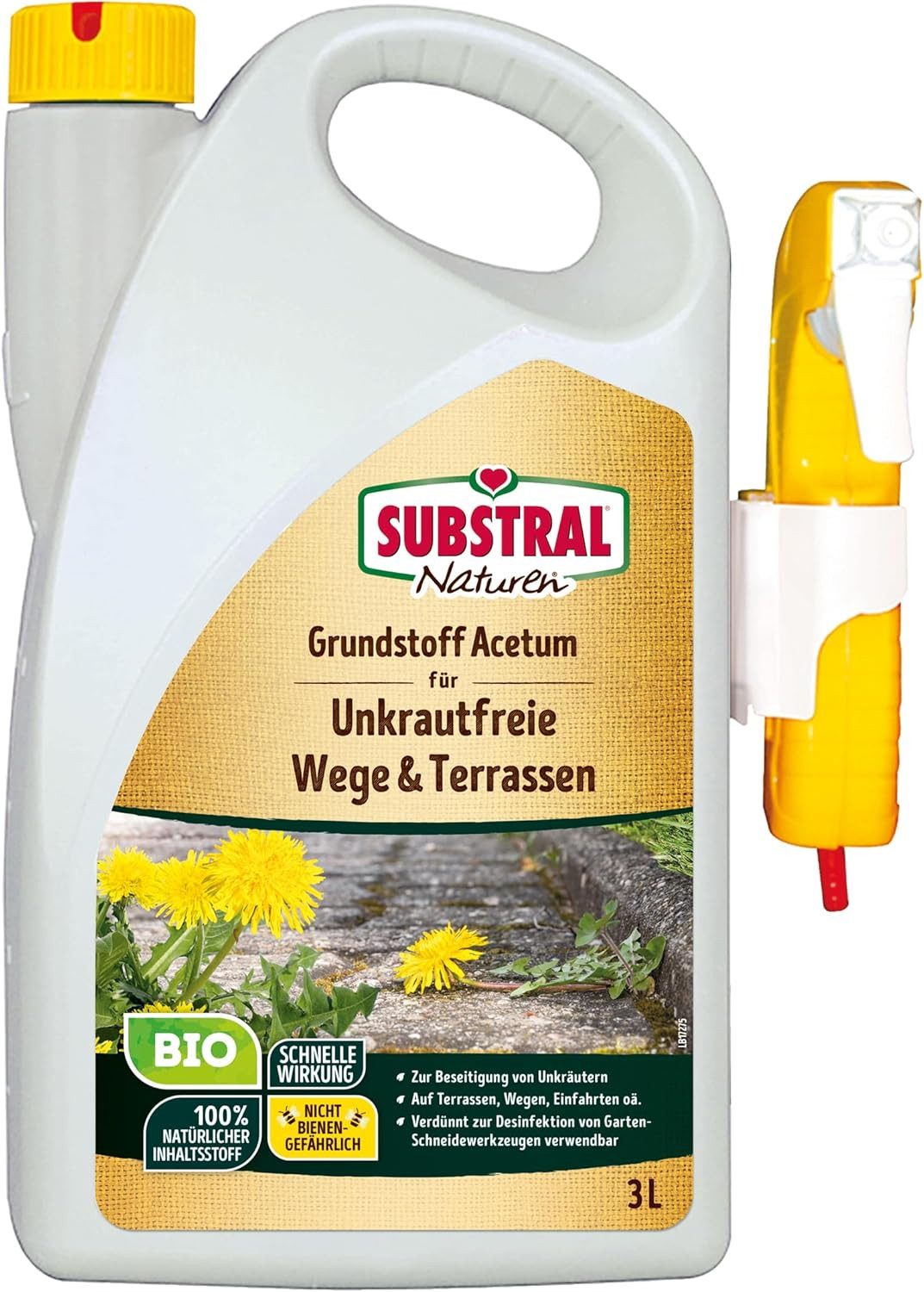 Unkrautbekämpfungsmittel Substral Naturen Grundstoff Acetum 3,0 L Spray