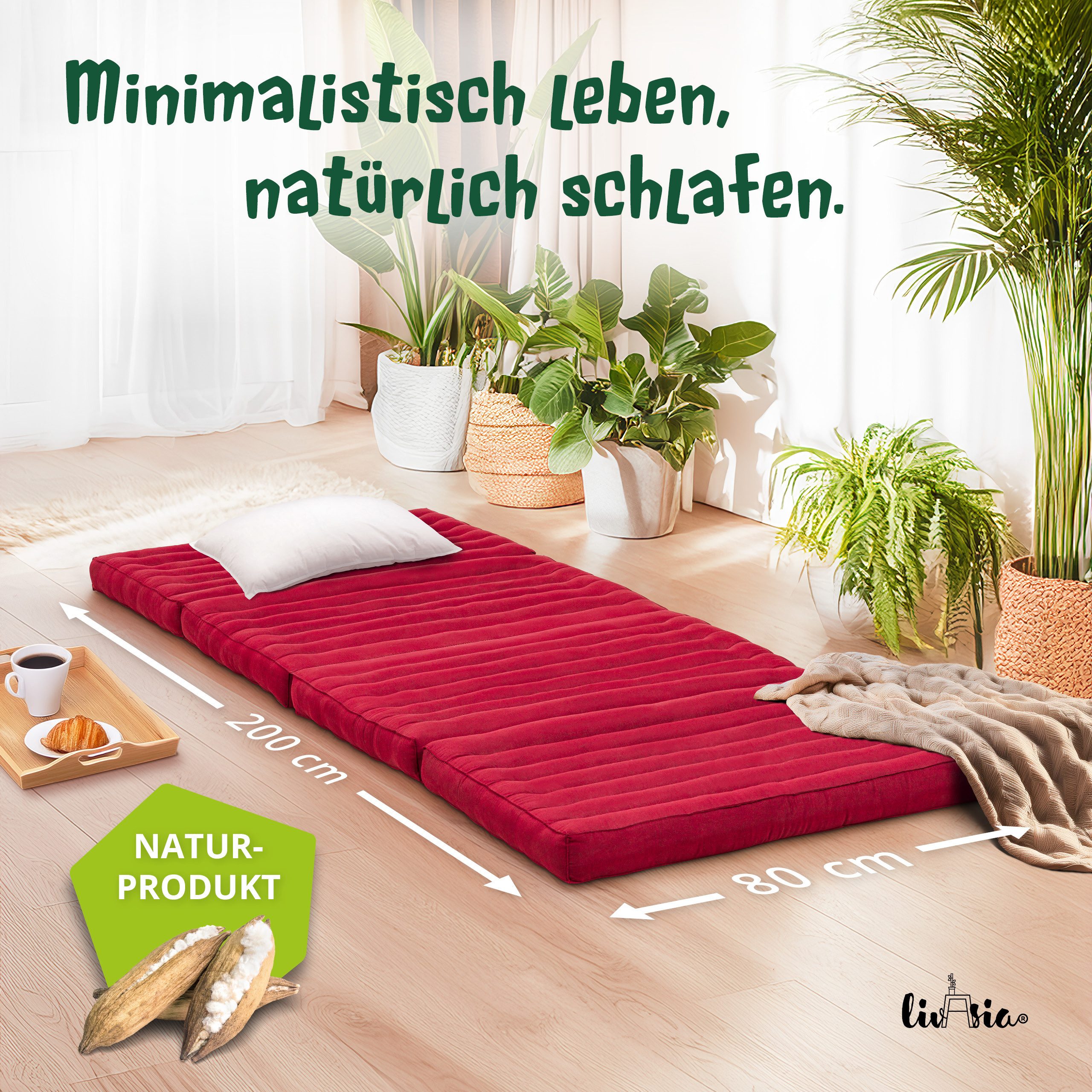 Klappmatratze Klappmatratze 80 cm (Basic) vegan und günstig online kaufen