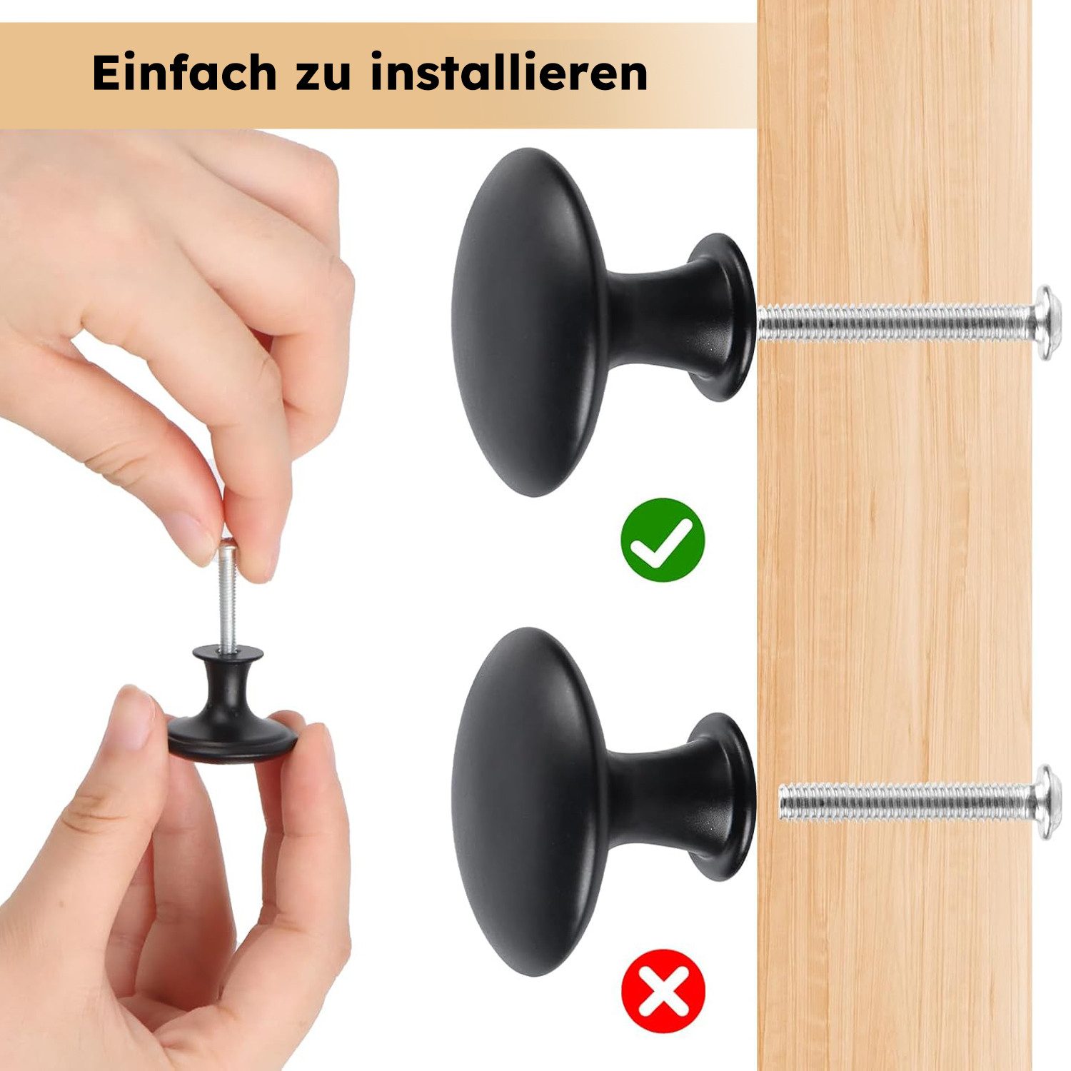 MOPUEA Möbelgriff 12 Stück Vintage-Schrankknöpfe, schicke Schubladenknöpfe (Einfache Installation und praktische Anwendung, 12-St., Vielseitig einsetzbar in ver – Bild 2 von 5