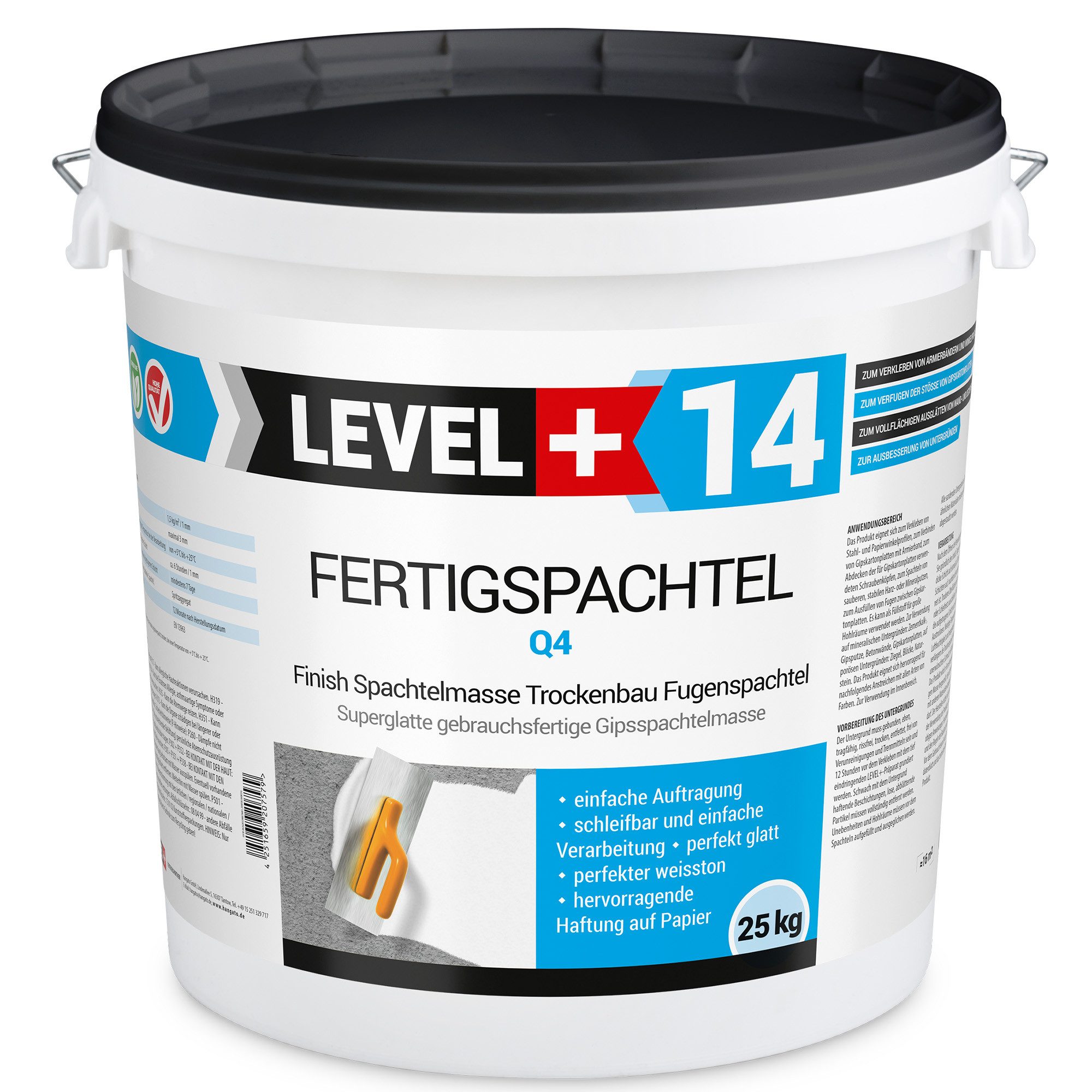 Level+ Fertigspachtel LEVEL+ Fertigspachtel Spachtelmasse Glättmasse günstig online kaufen