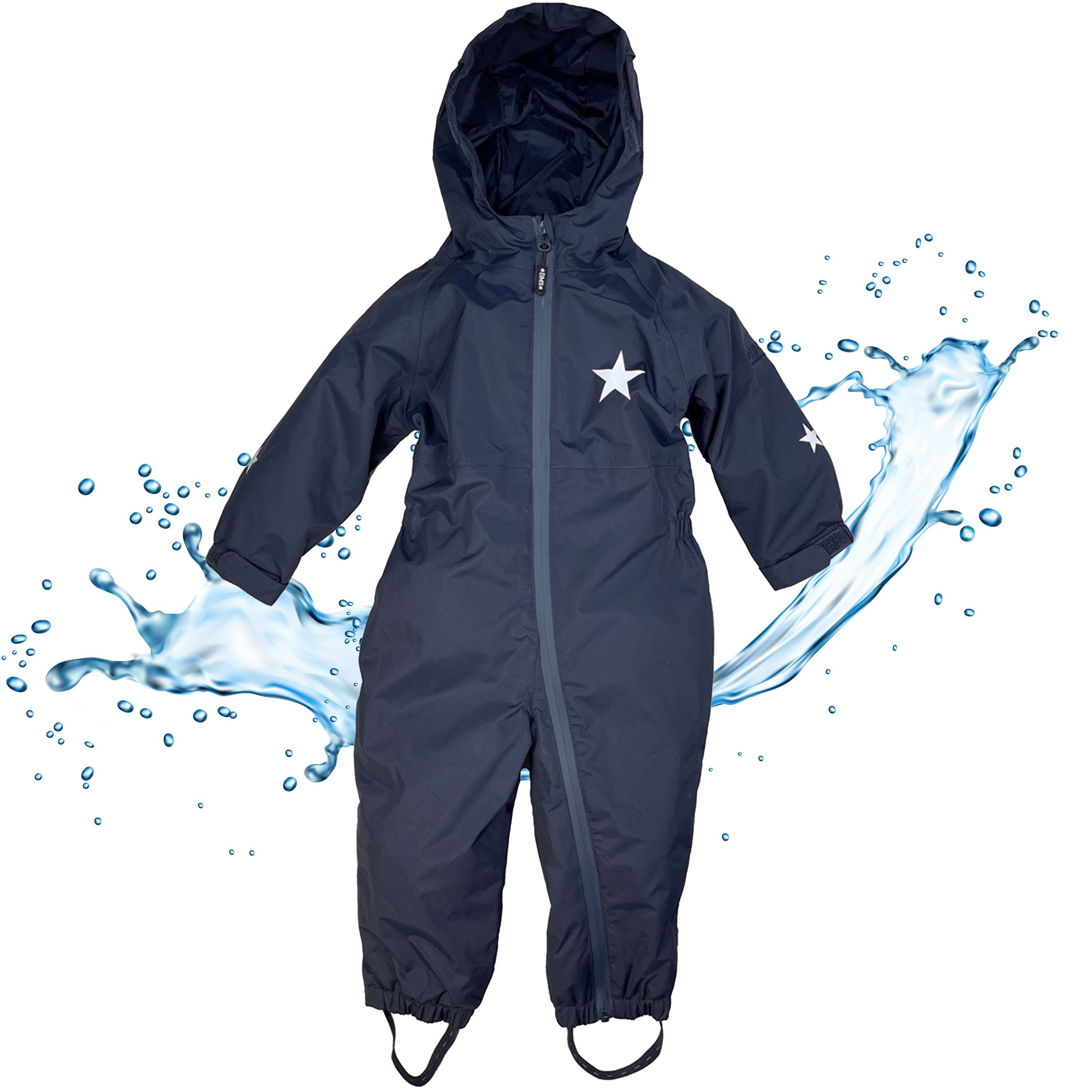 Design BMS Regenoverall - Regenanzug praktischen wasserdicht 100% PFC Kinder im frei für atmungsaktiv & marine