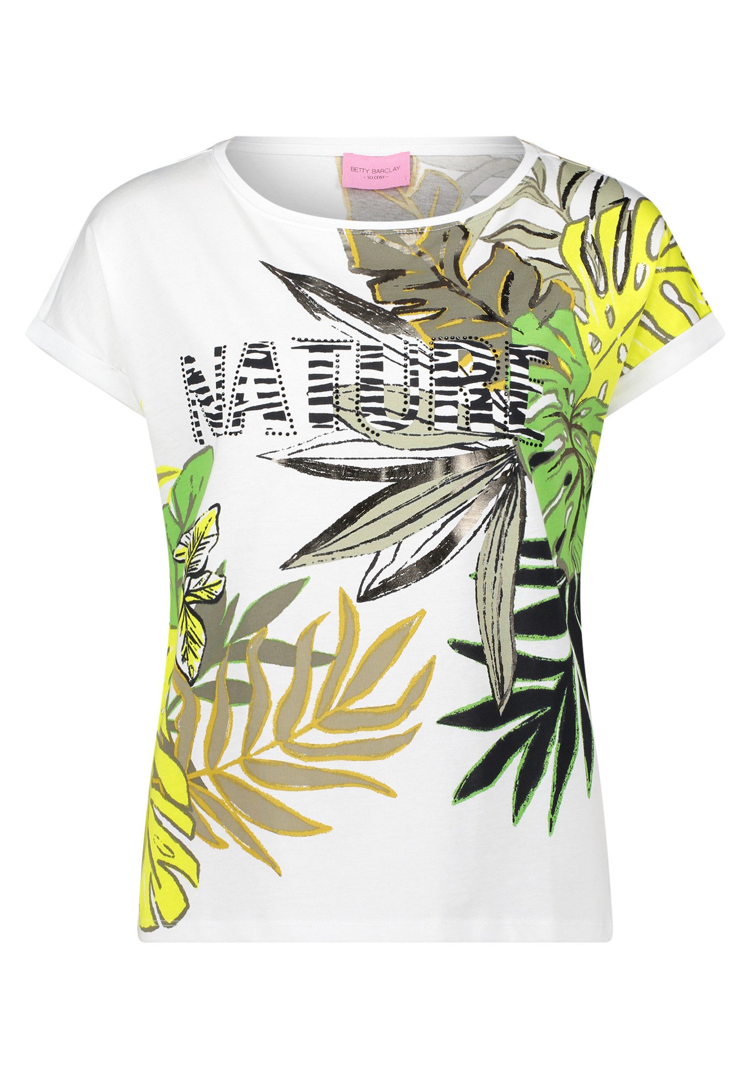 Betty Barclay Kurzarmshirt Damen mit Ärmelaufschlag (1-tlg) Glitzersteine günstig online kaufen