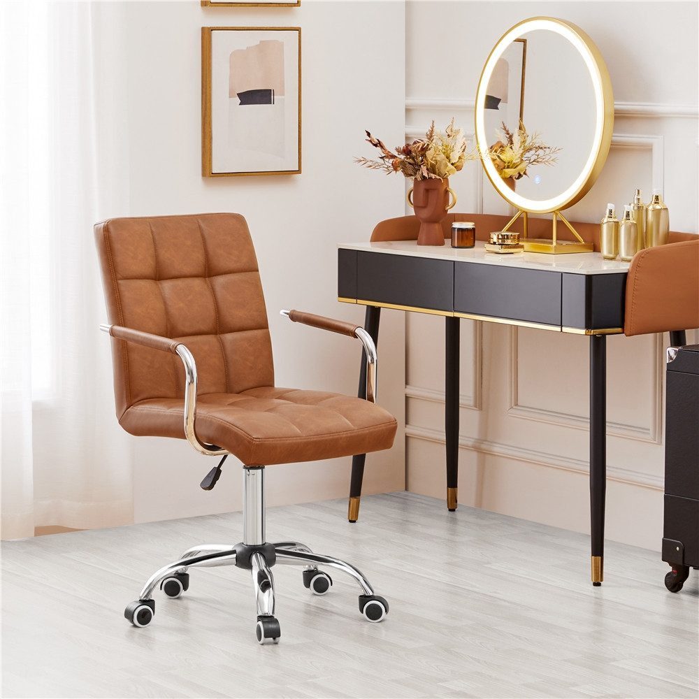 Yaheetech Drehstuhl höhenverstellbar Chefsessel, ergonomischer Bürostuhl auf Rädern