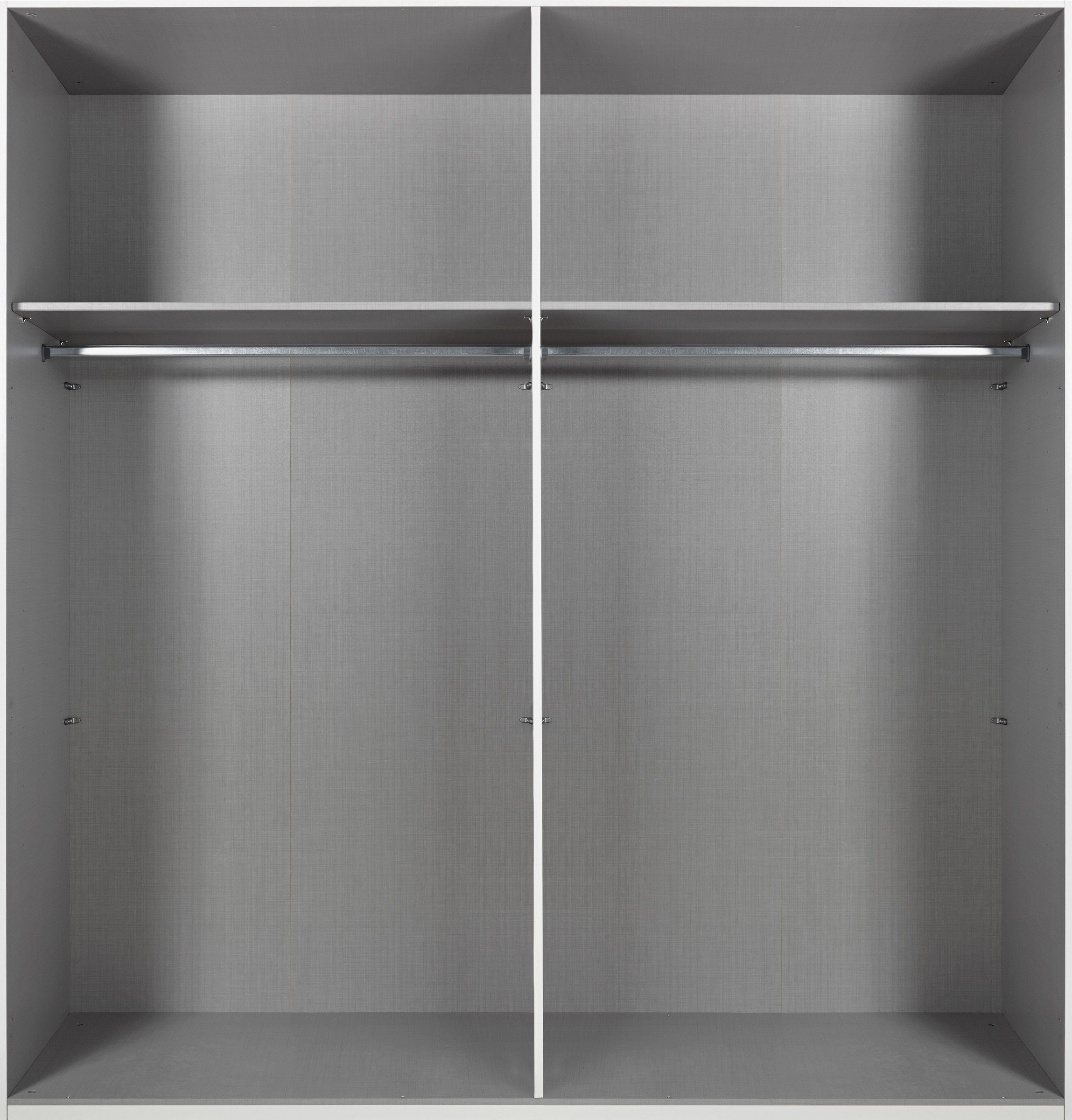 Kleiderschrank mit 4 Einlegeböden in WEISS Chalet (BxHxT: 2 und cm) Türen freiraum 180x210x58