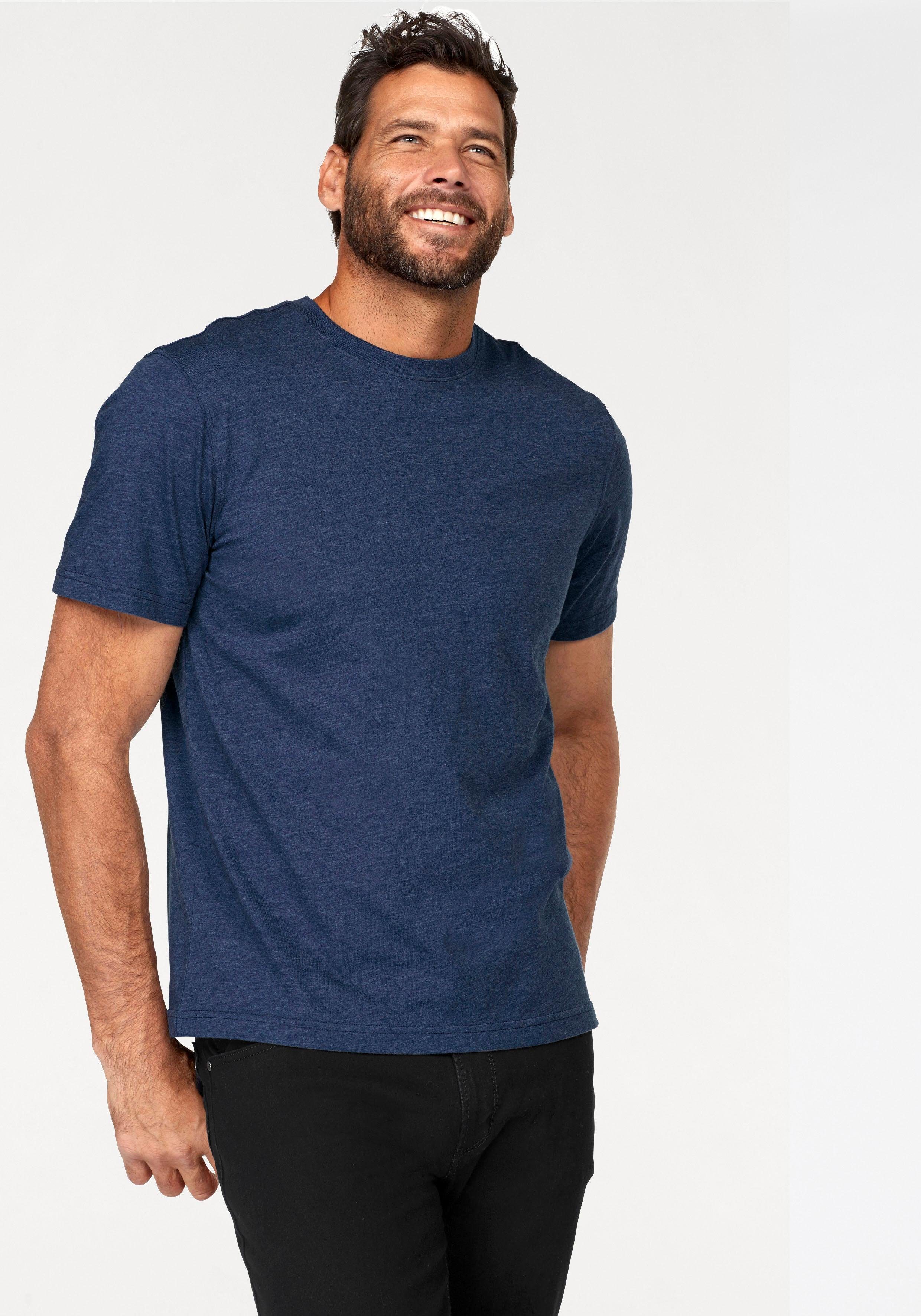 Man's World Rundhalsshirt (2er-Pack) Kurzarm, Basic-Stil, aus Baumwollmischung, 2er-Pack – Bild 3 von 5