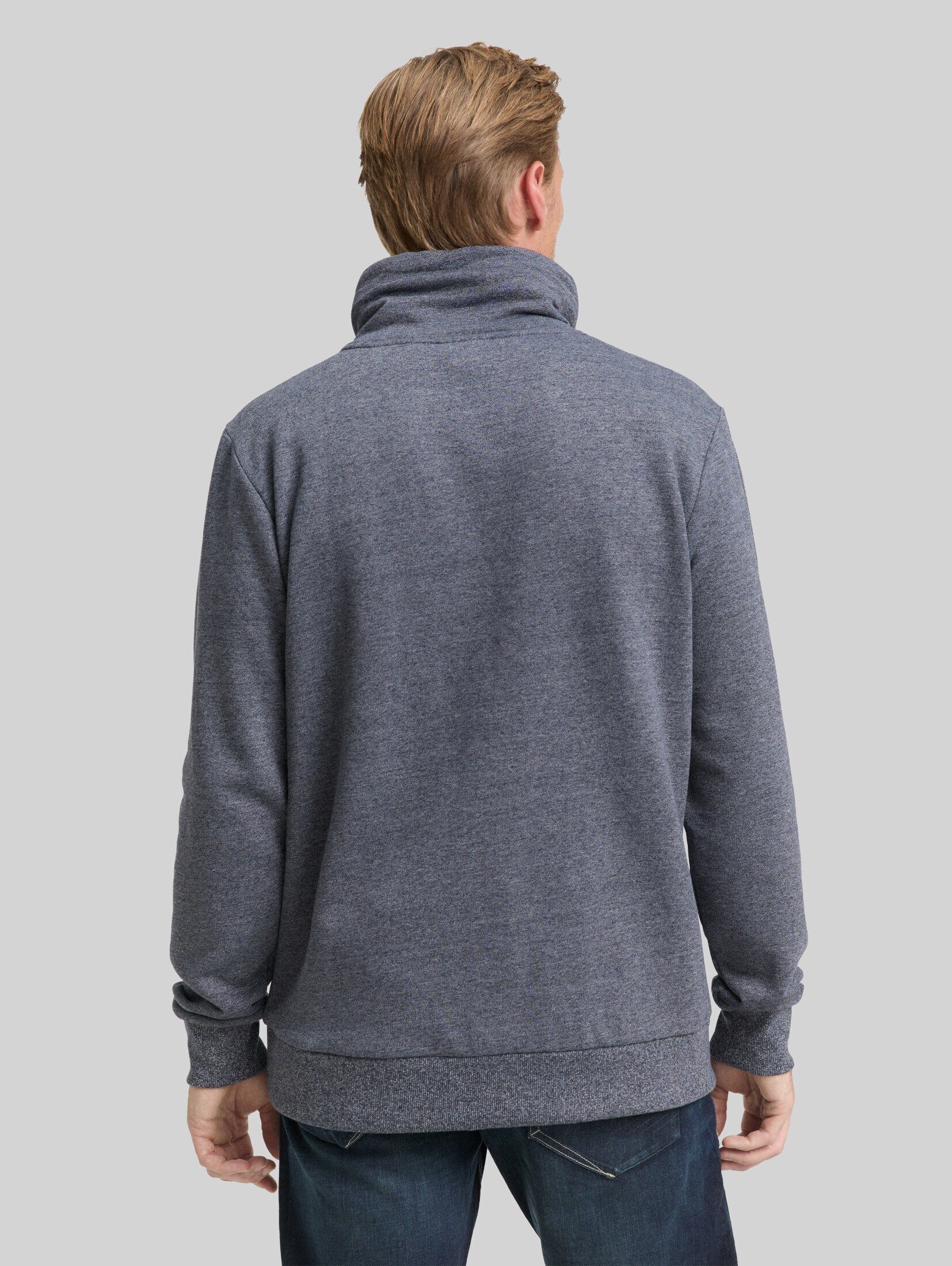 TOM TAILOR Sweatshirt Strick & Sweatshirts Snood Sweatshirt in Melange-Optik