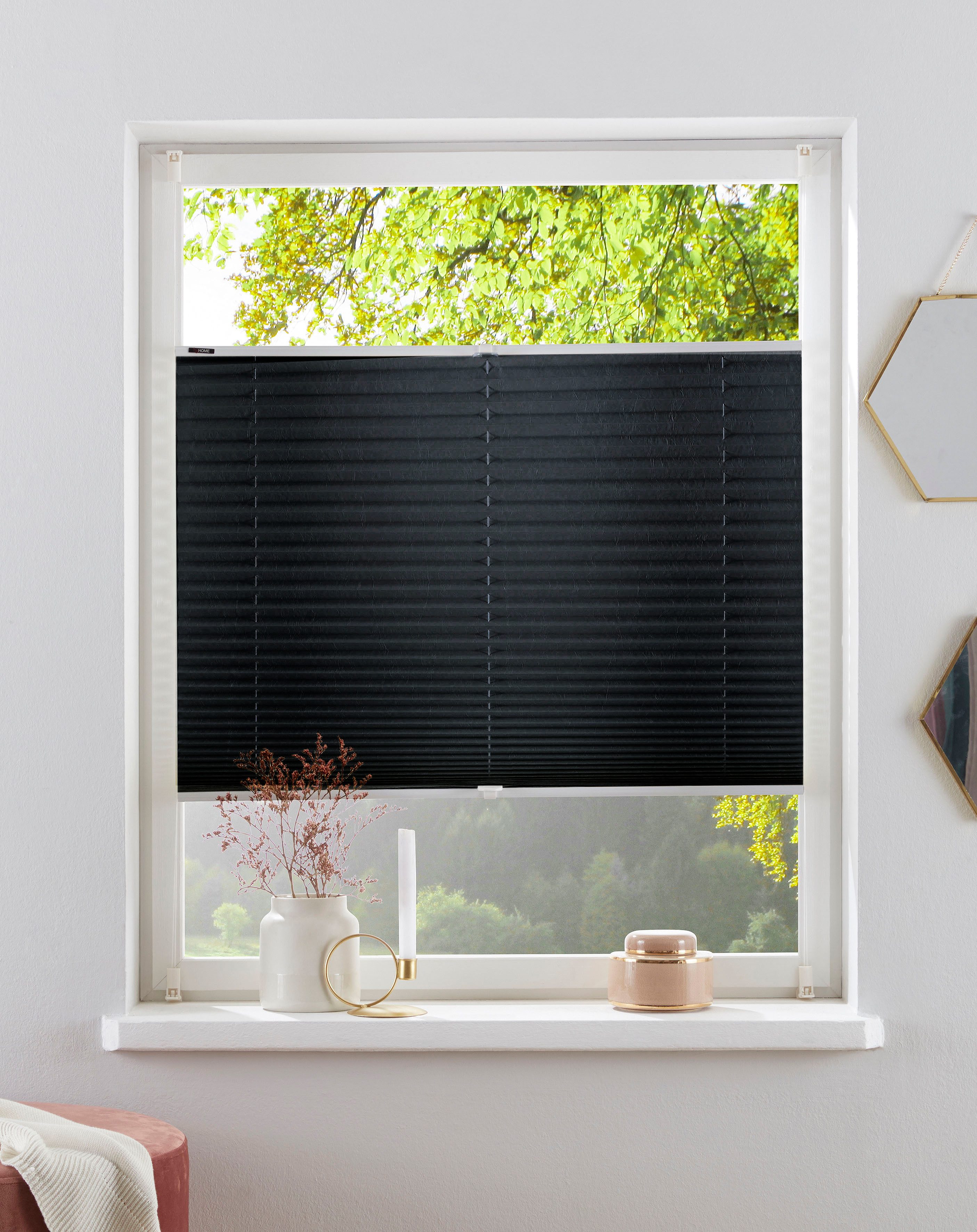 OTTO home Plissee DAHRA - in Crush-Optik, Lichtschutz, ohne Bohren, verspannt, Klemmfix, Fixmaß, Bestseller mit Klemmträger, Sonnenschutz, für Fenster & Tür