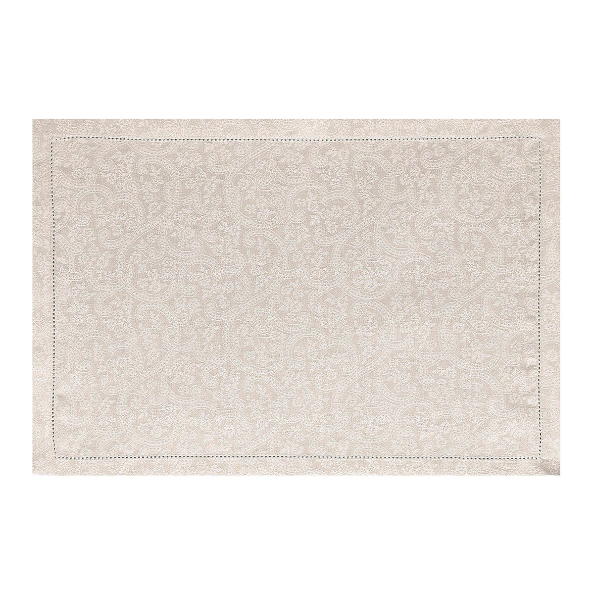 Le Jacquard Francais Platzset Tischsets (2x Set) Portofino Fiori Sabbia 36x50 cm, (Set, 2-St), unbehandelt