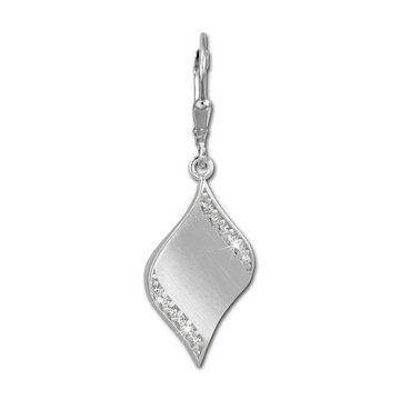 SilberDream Paar Ohrhänger SilberDream Ohrringe Damen 925 Silber (Ohrhänger), Damen Ohrhänger Welle aus 925 Sterling Silber, Farbe: silber, weiß