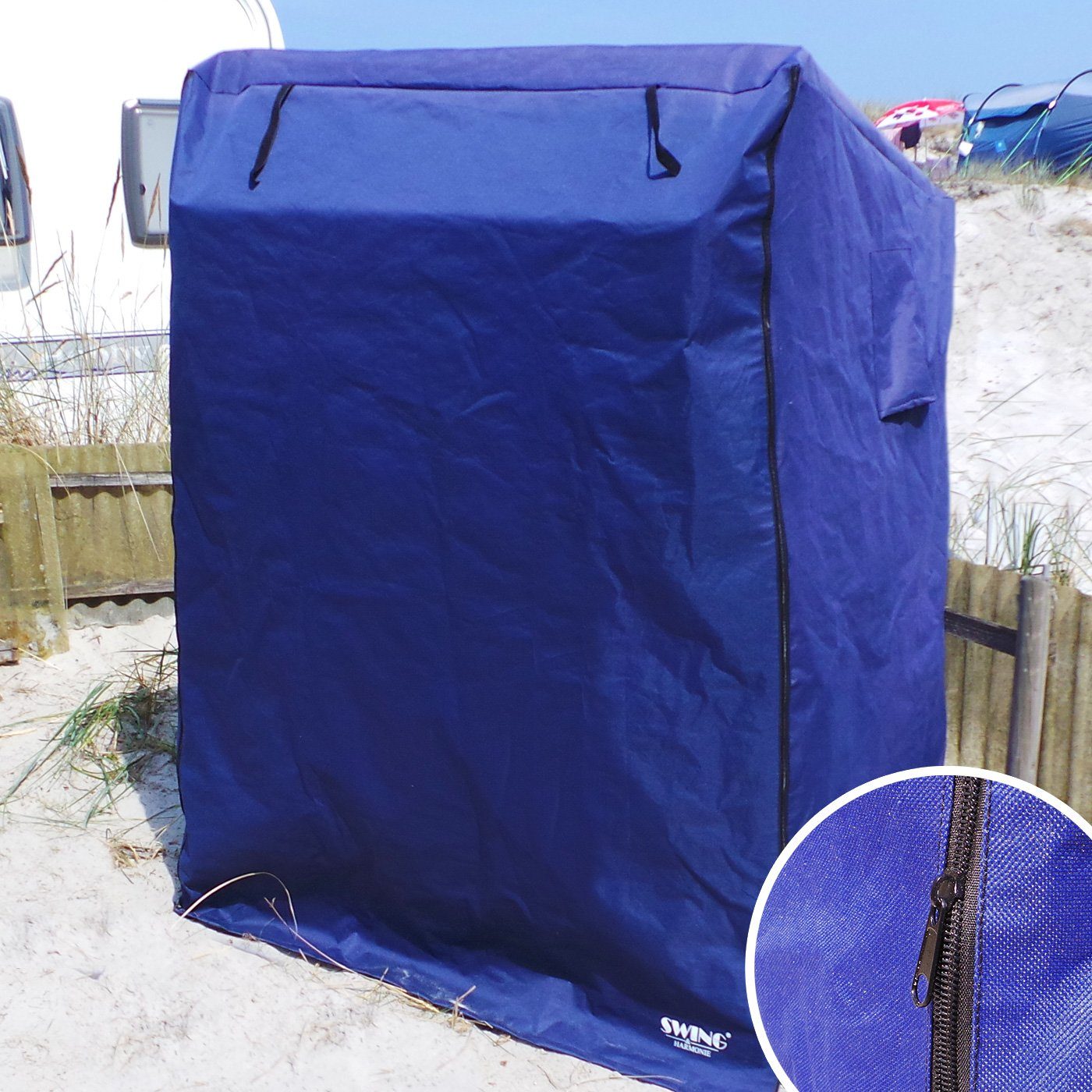 Swing&Harmonie Strandkorb XXL inkl. Abdeckcover Luxus mit 4 Kissen, Klappti günstig online kaufen