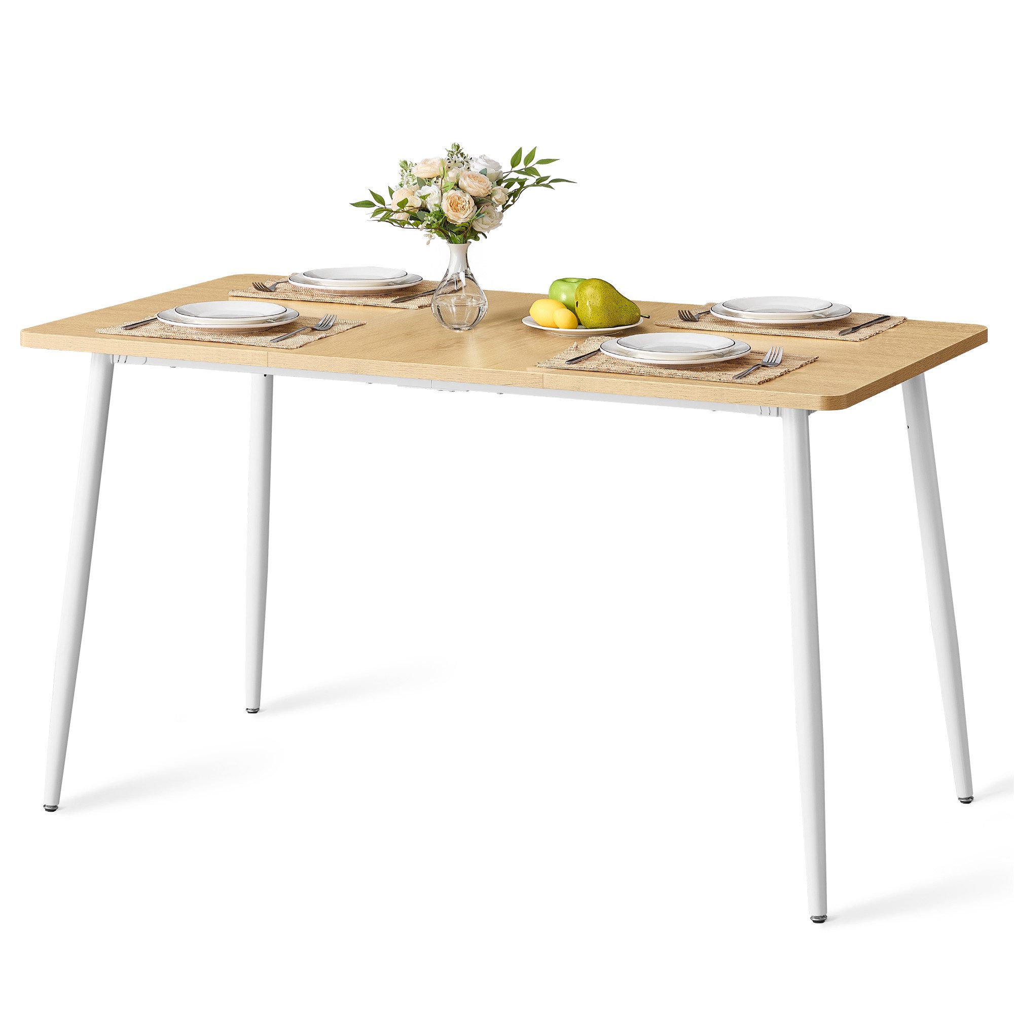 VASAGLE Esstisch Esszimmertisch Küchentisch, hitzebeständige Tischplatte, schneller Aufbau