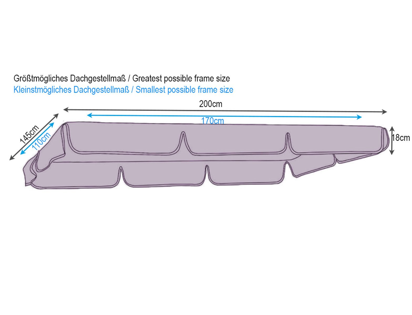Quick Star Hollywoodschaukelersatzdach Ersatzdach Hollywoodschaukel Taupe, günstig online kaufen