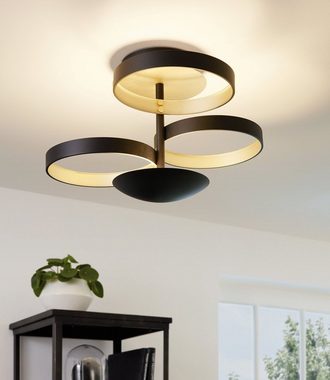 EGLO LED Deckenleuchte Gromola, Leuchtmittel inklusive, Deckenlampe dimmbar, Wohnzimmerlampe, Küchenlampe, Flurlampe Decke