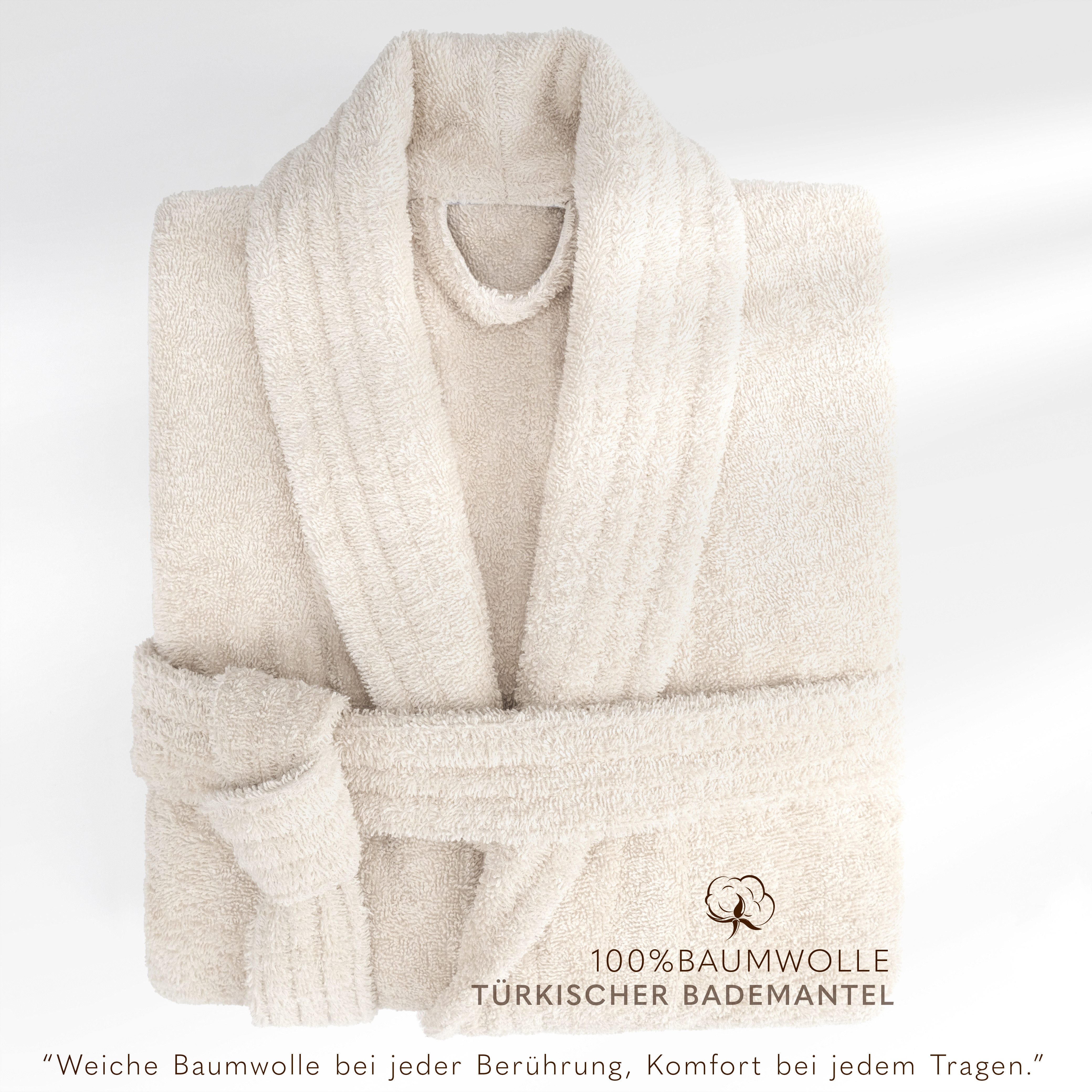 HAMMETEX Damenbademantel Ren, 100% Baumwolle, Langform, Baumwolle, Schalkra günstig online kaufen