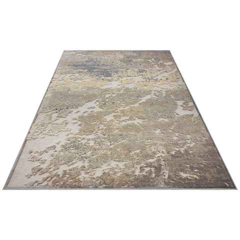 Teppich Arroux, ELLE DECORATION, rechteckig, Höhe: 8 mm, Kurzflor, Viskose, Hoch-Tief Struktur, Velour, Weich