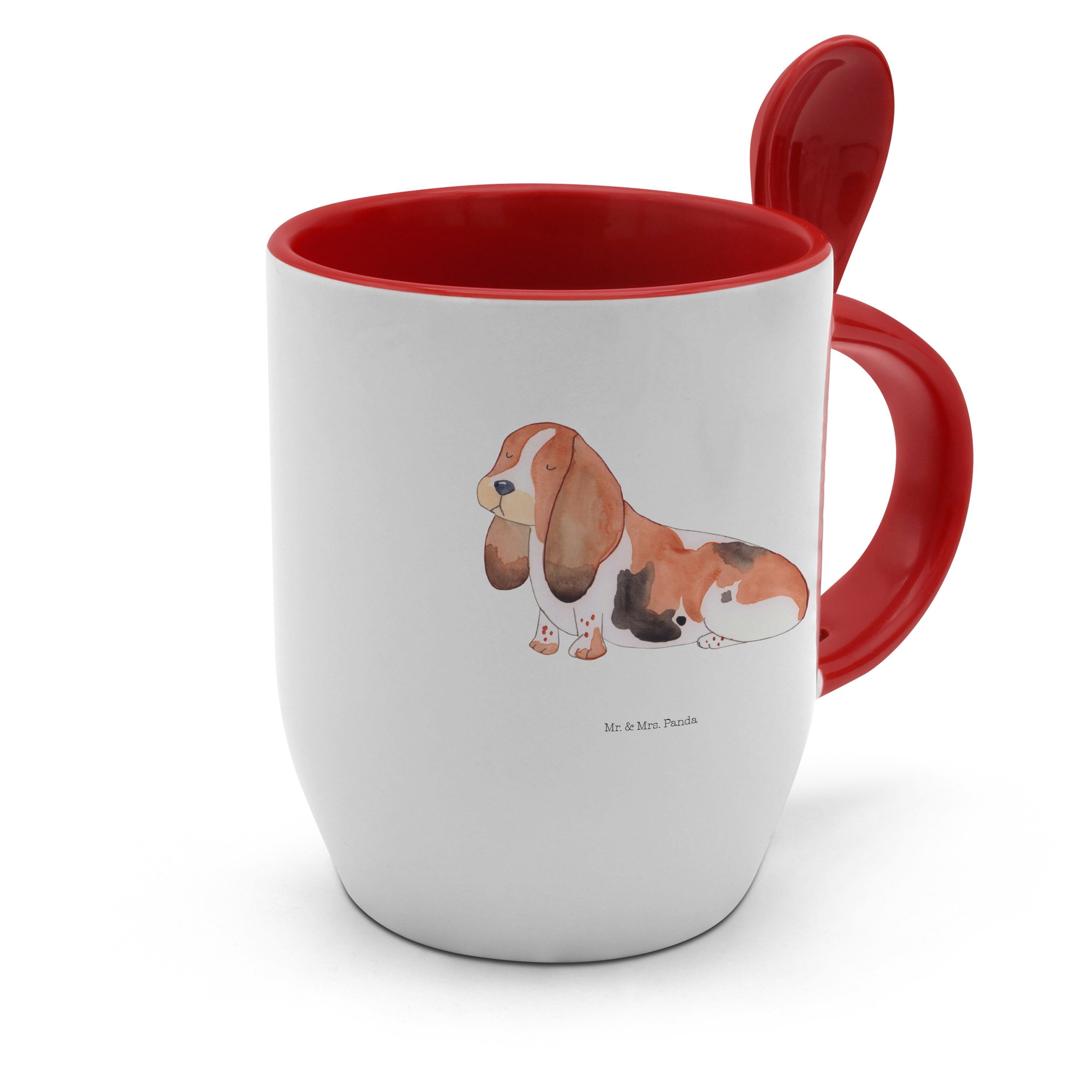 Keramik Hound Hund süß, Tasse, Basset - Mr. Hundebesitzer, Panda Tasse Geschenk, Weiß & - Mrs. Tasse,