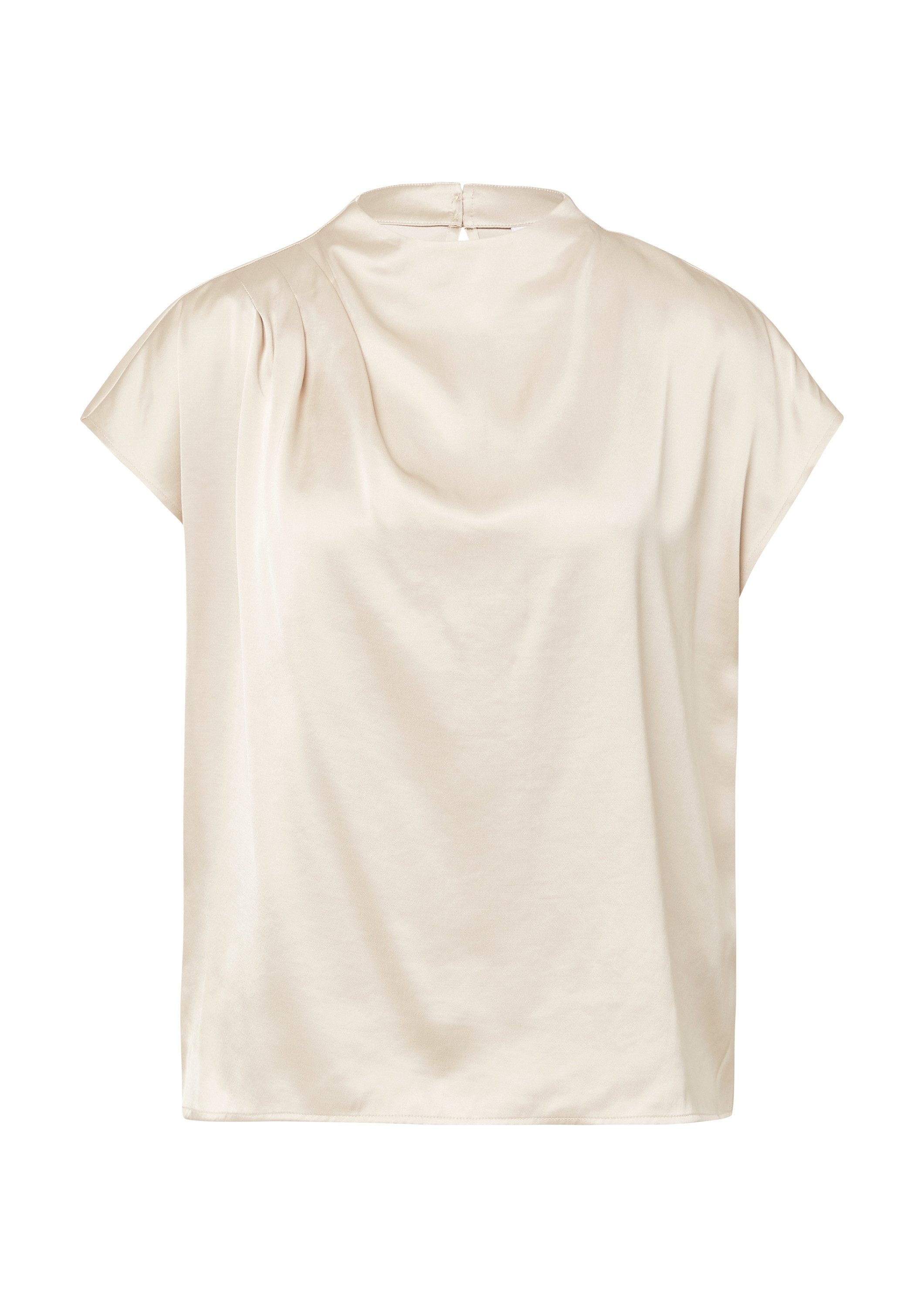 comma Kurzarmbluse Bluse Satinierte Bluse mit günstig online kaufen