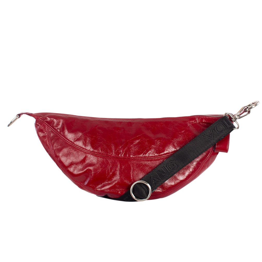 VOLKER LANG Umhängetasche LUNI - Stylische, mittelgroße Halbmondtasche aus Leder.