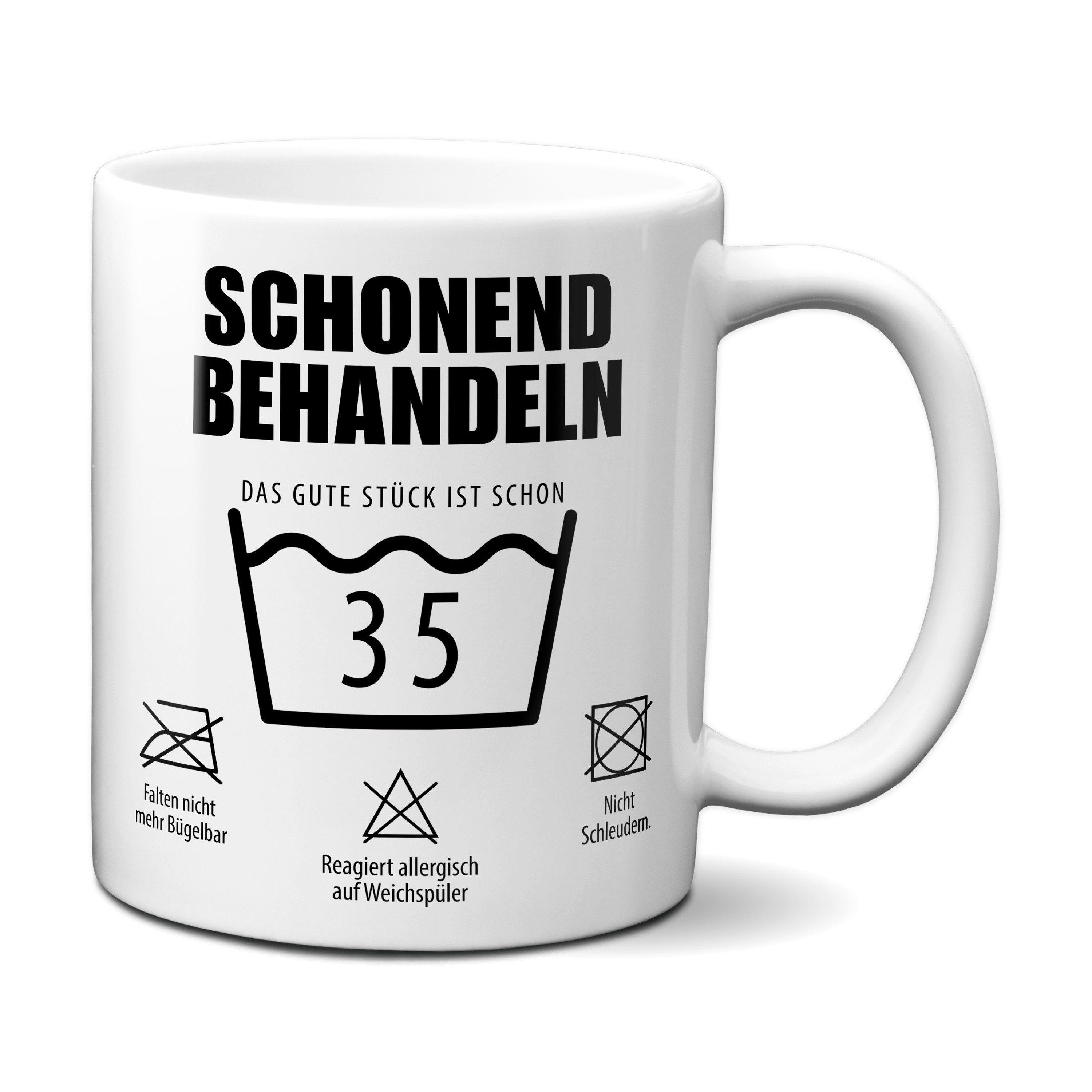 TASSENKING Tasse, Schonend behandeln. Das gute Stück ist schon 35.