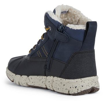 Geox J FLEXYPER BOY B ABX Winterboots Schnürstiefel, Matsch Schuh mit gesprenkelter Laufsohle