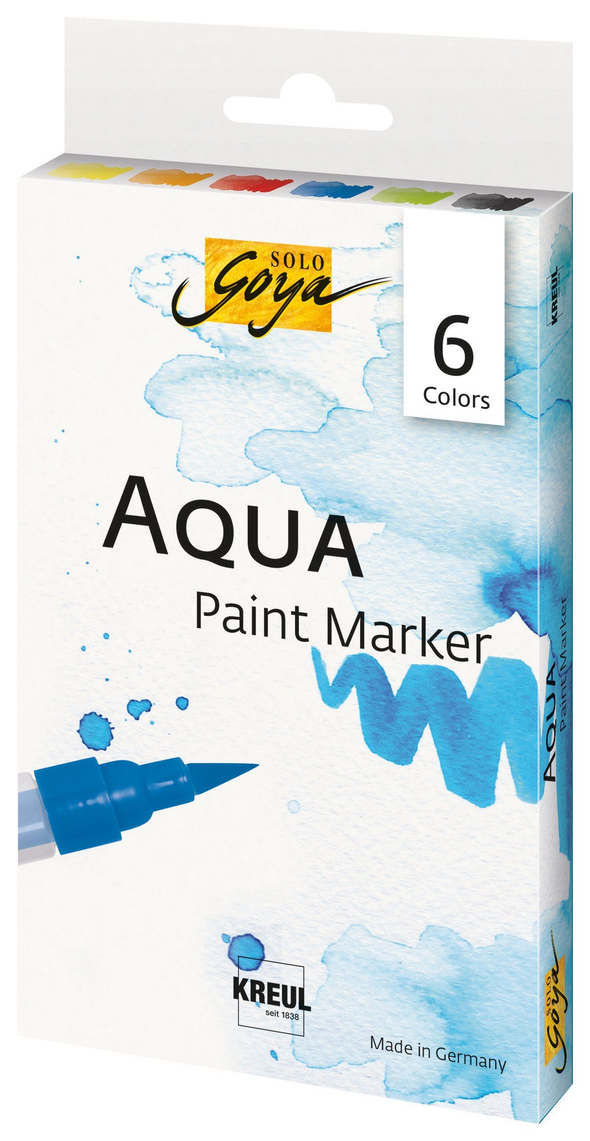 Kreul Aquarellstifte Aquarellstifte-Set Sola Goya Aqua Paint Marker, (6-tlg), 6er-Set | Malstifte