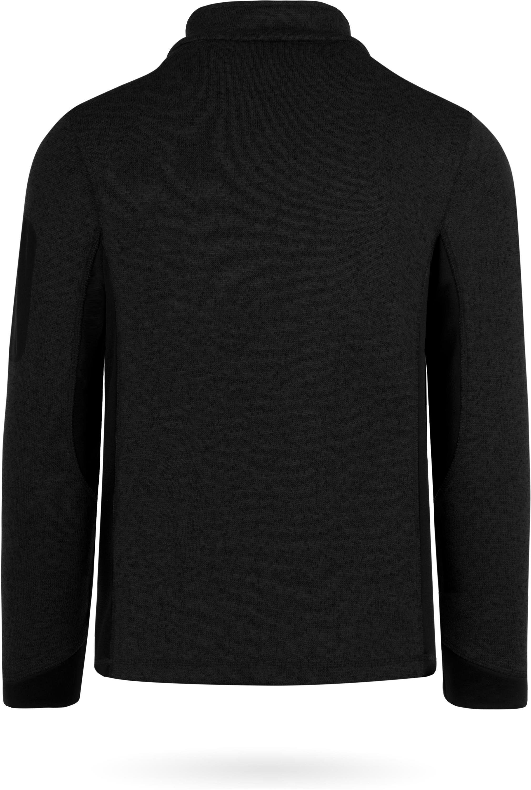 normani Fleecejacke Herren Strick-Fleecejacke Wapusk Strickjacke Cardigan mit Stehkragen und Seitentaschen Outdoor – Bild 3 von 5
