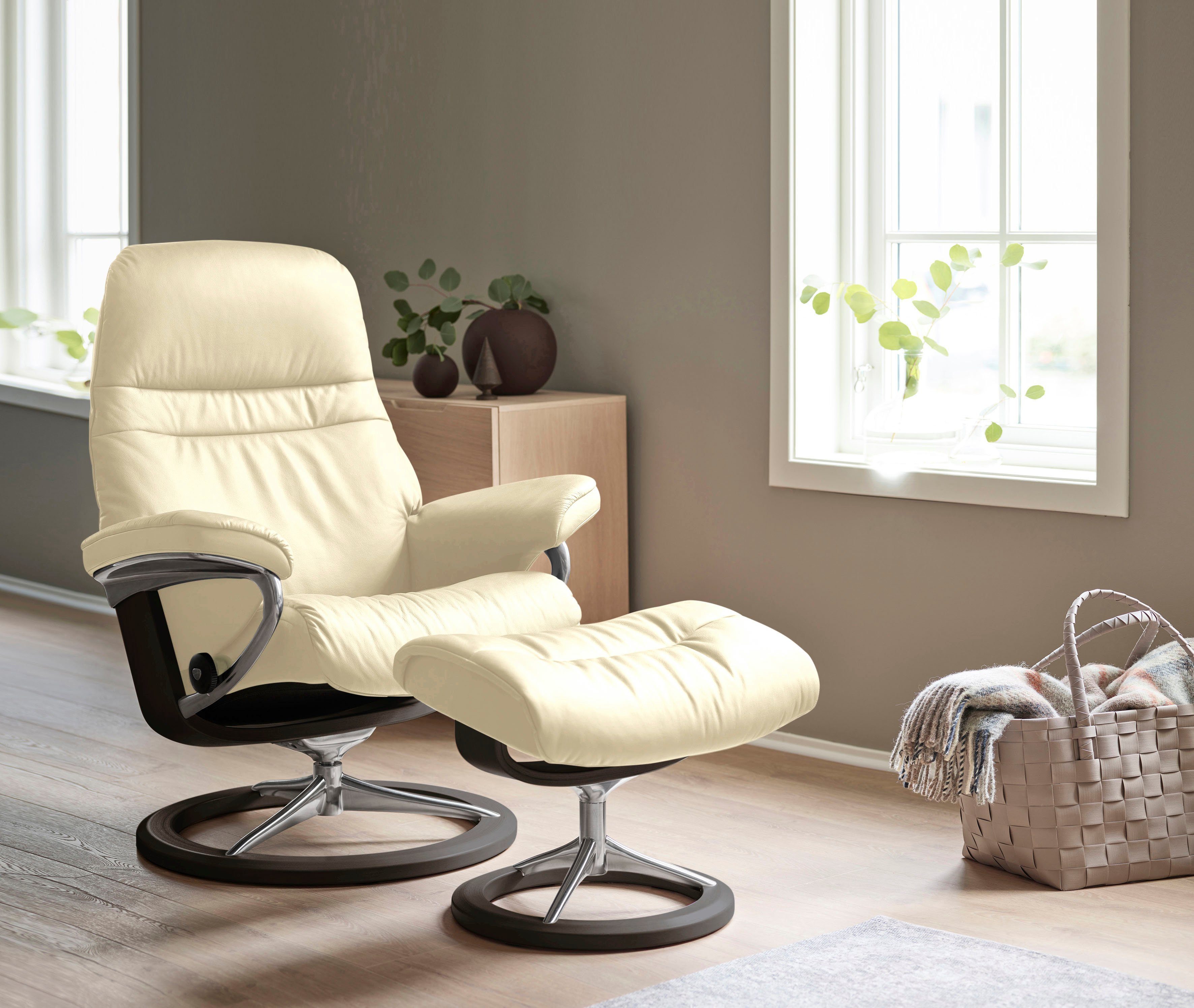 Gestell (Set, Relaxsessel Signature Größe Base, mit Hocker), mit Sunrise Relaxsessel Wenge Stressless® S,