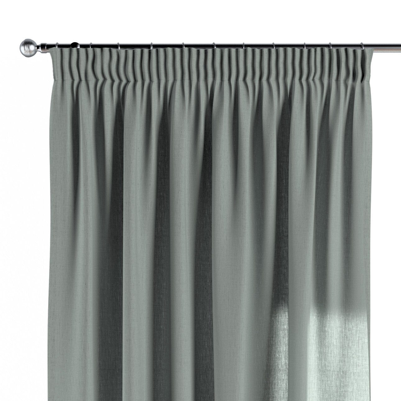 Vorhang Vorhang mit Kräuselband grau Leinen, Dekoria 130x100 cm