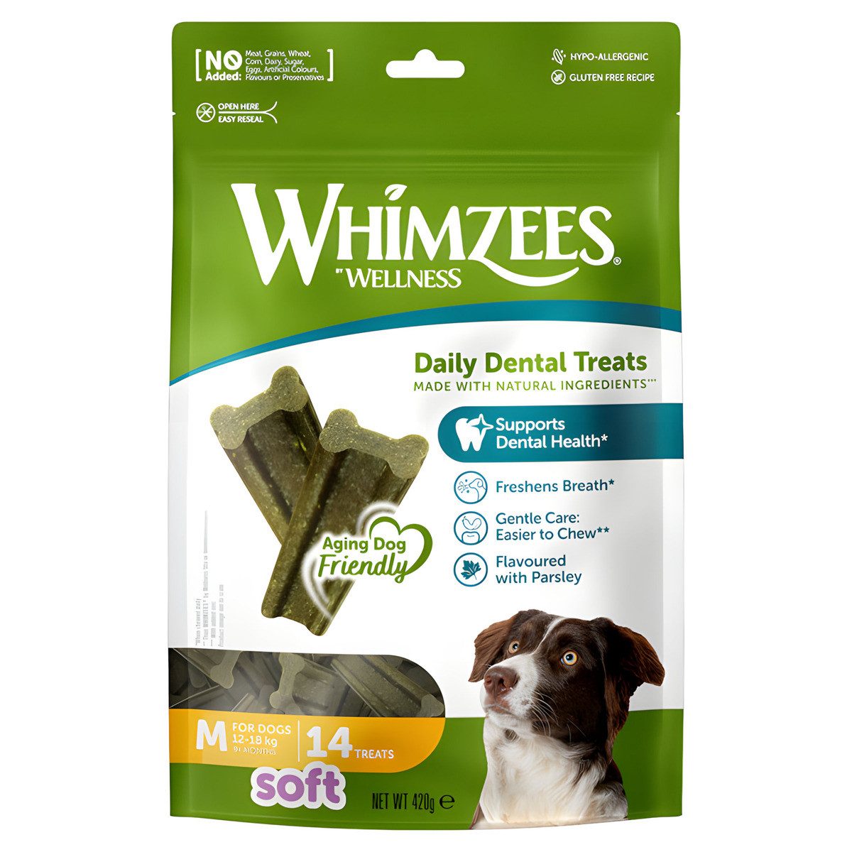 Whimzees SOFT Value Bag M - 14 Stück, Snack für: Hund