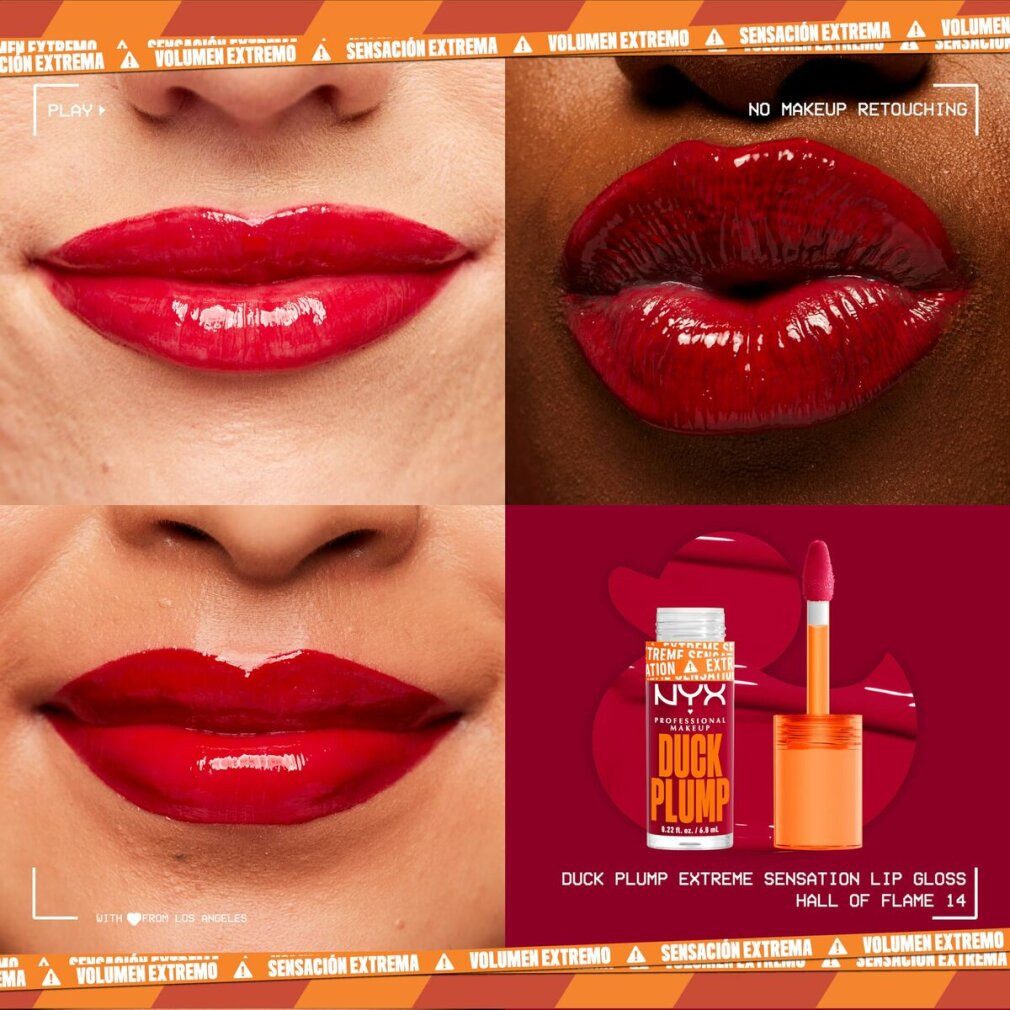 Nyx Professional Make Up Lipgloss DUCK PLUMP lip gloss #hall of flame 6.8 ml