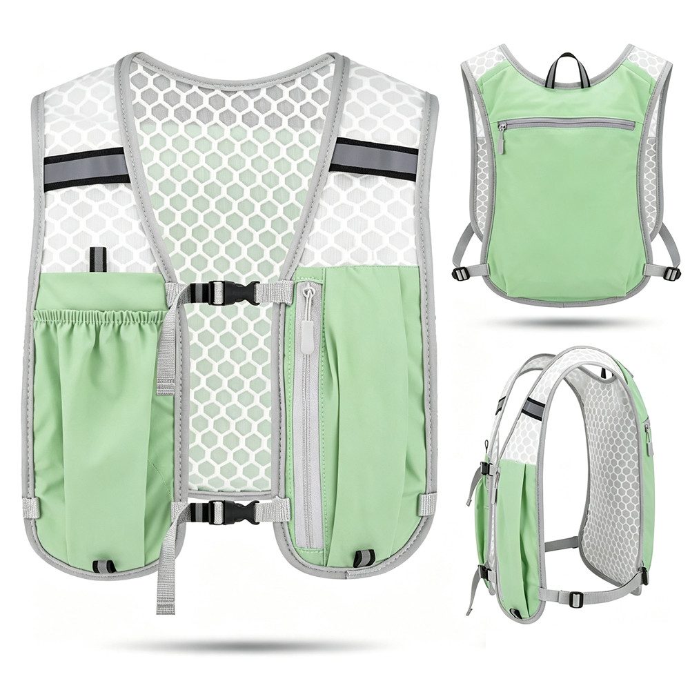 AFKSMILE Trinkrucksack Laufweste Damen & Herren, Atmungsaktiver Laufrucksack Trinkrucksack, Ultraleichter Laufrucksackfür Marathon, Radfahren, Wandern und Joggen