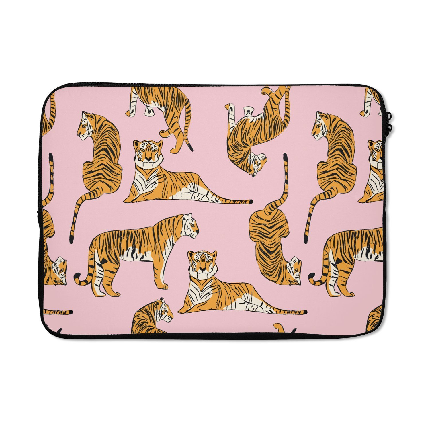 MuchoWow Laptop-Hülle Muster - Tiger - Tiere 13.3 Zoll, Laptopsleeve, weiches Innenfutter zum Schutz Kratzern, Laptoptasche