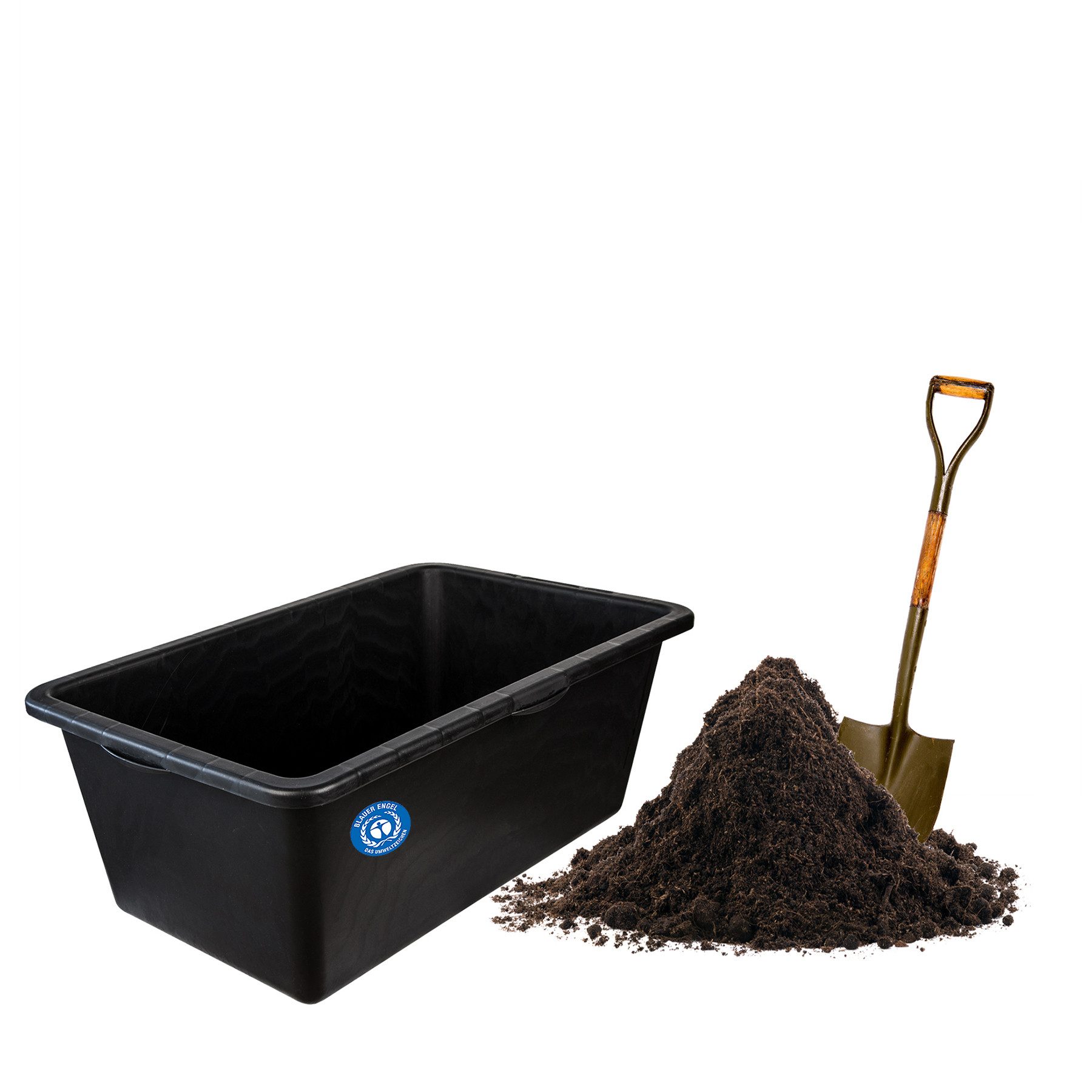 BigDean Mörtelkasten Mörtelwanne 90 L Eckig Miniteich Baueimer Made in Germany, (Set, 1-tlg., Mörtelwanne), Vielseitig, Speiswanne, Mörtelwanne, Zementwanne, Mini Teich.