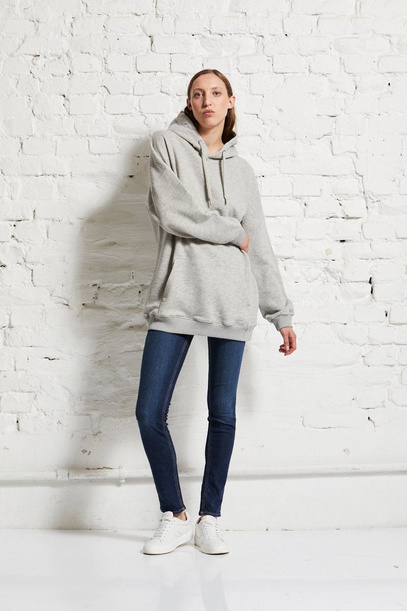 hoody Mega wunderwerk 340 grey melange sweat silver Hoodie -