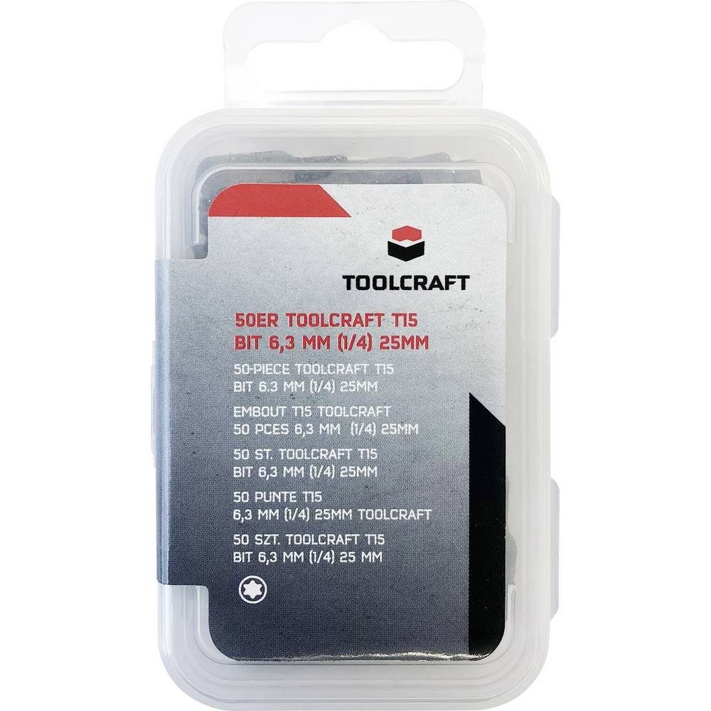 Bit TOOLCRAFT Stück 25 mm mm 50 6.3 T15 Torx-Bit (1/4)