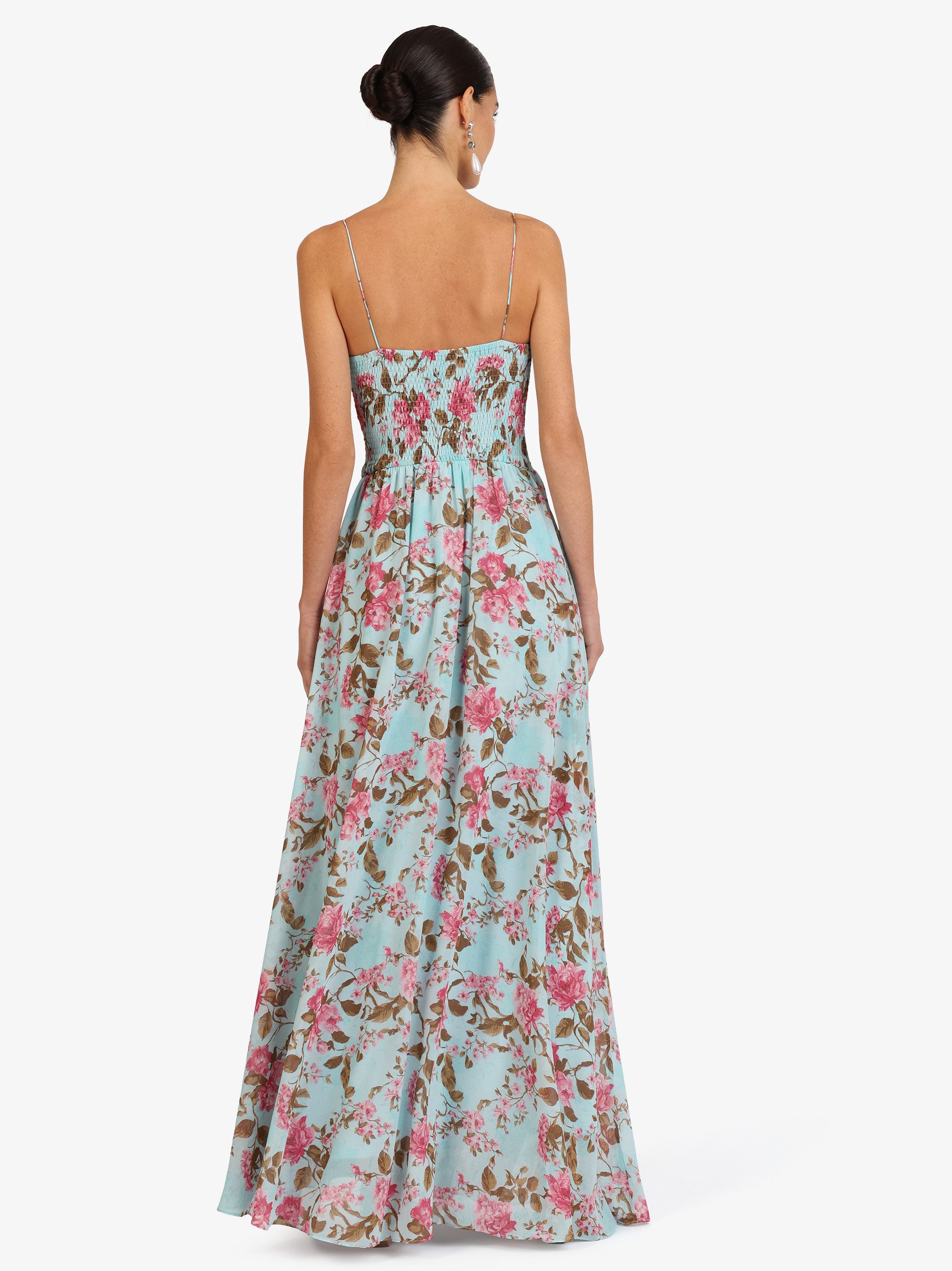 Kraimod Abendkleid mit Spaghettiträgern und Schlitz