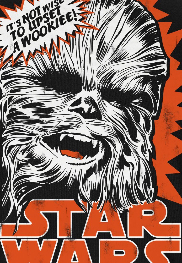 LOGOSHIRT T-Shirt Chewbacca - Krieg Wars-Frontdruck Star mit der Sterne