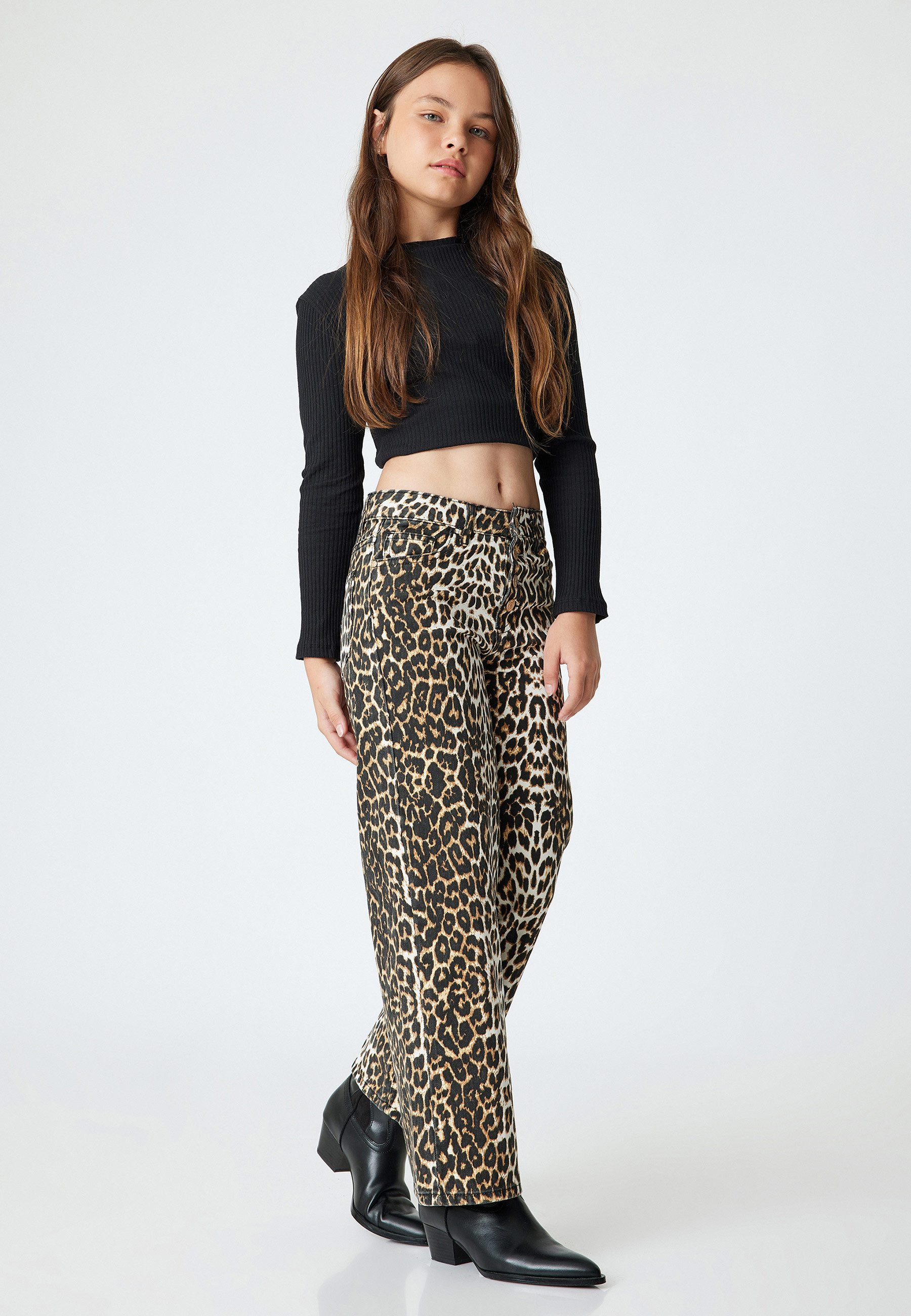 Koton 5-Pocket-Jeans Normale Leibhöhe Wide Leg