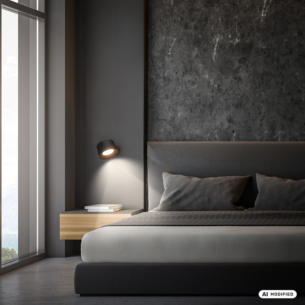 Briloner Leuchten Tischleuchte 2599015, Dimmfunktion, LED fest integriert, 6500K - Kaltweiß, LED Wandlampe 8,7x7,5x4,8 cm Schwarz 3W Innen ohne Stromanschluss