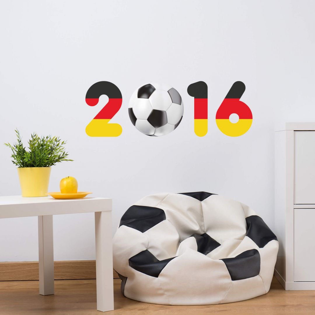 Wall-Art Wandtattoo Fußball 2016 Fußball mit St) (1