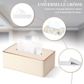 NUODWELL Feuchttücherbox Papiertuchbox Leder Tücherbox Kosmetiktücherbox Taschentuchspender