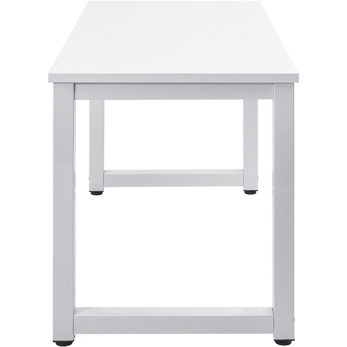 WISHDOR Computertisch Schreibtisch Klasse Qualitäts-Spanplatten modern Bürotisch cm E1 Computer-Tisch Weiß Stabile Arbeitstisch PC-Tisch in Stahl-Beinen), 120*60*75 (Holz