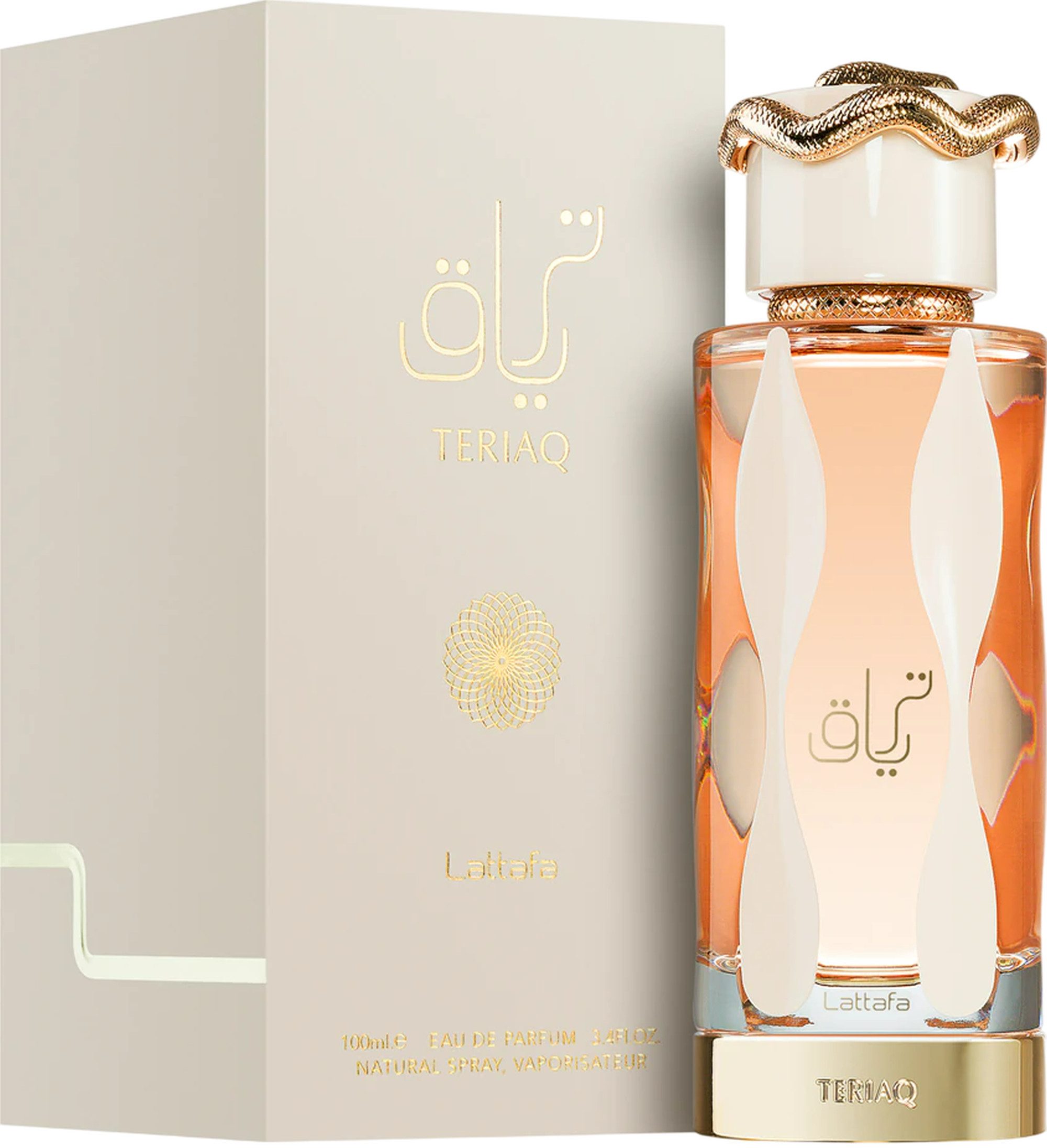 Lattafa Eau de Parfum Teriaq Damen & Herren Unisex EDP Spray, LATTAFA, Damenparfüm, Glasflakon, Herrenparfüm, Unisexduft