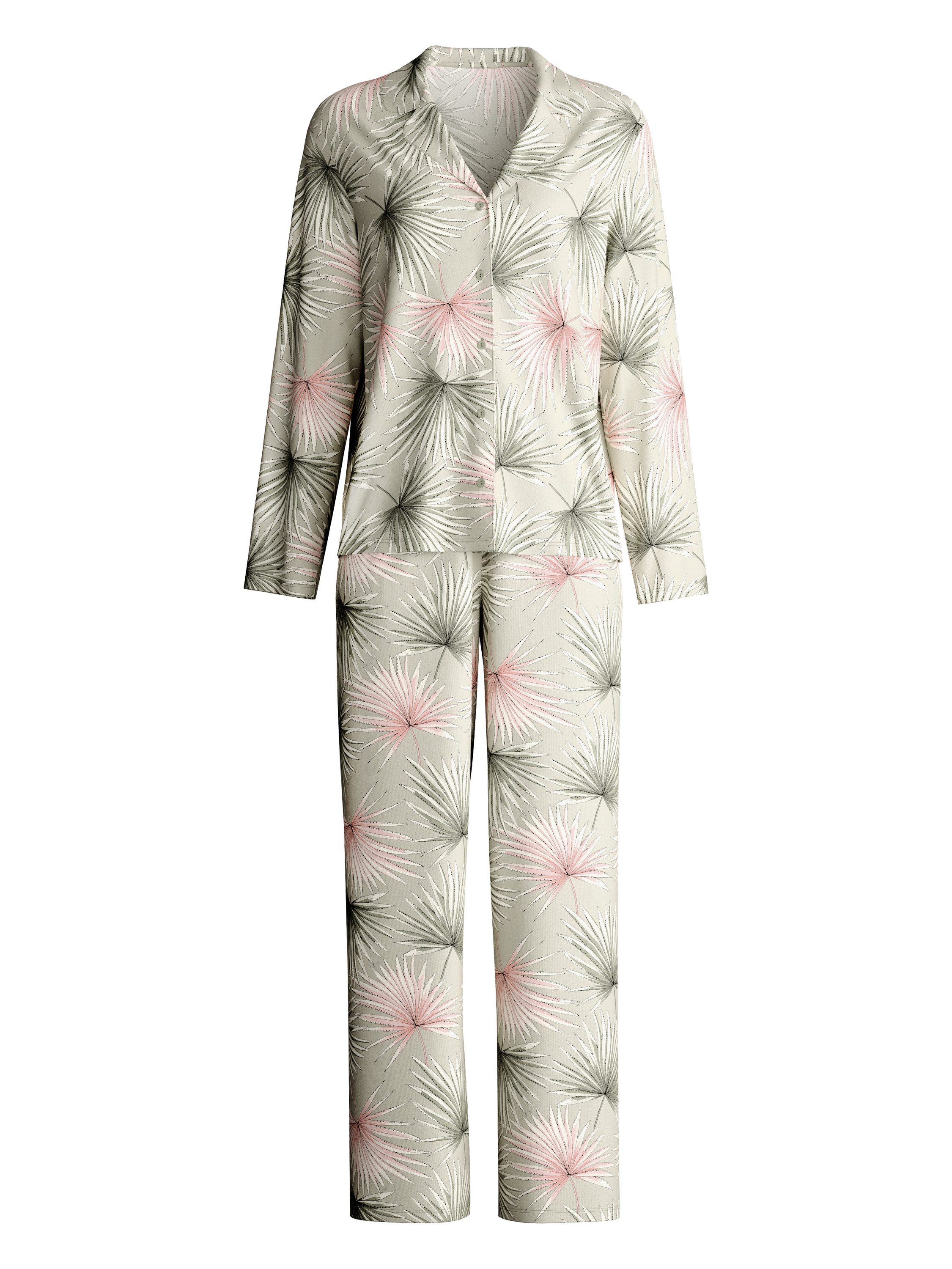 CALIDA Pyjama Botanic Dreams Damen (2 tlg) aus 100% hochwertiger Baumwolle