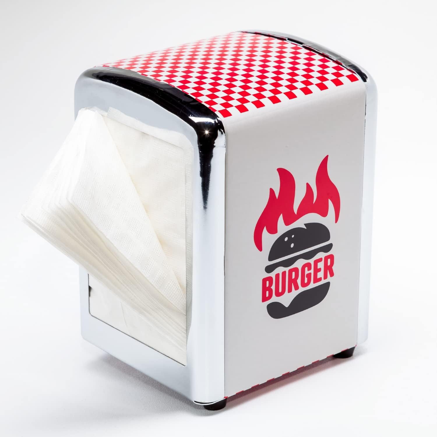 HF Home Flair Serviettenhalter 1x Home-Flair Premium Serviettenspender Diner Serviettenhalter(Burger), (1-tlg), inkl. 60 Servietten