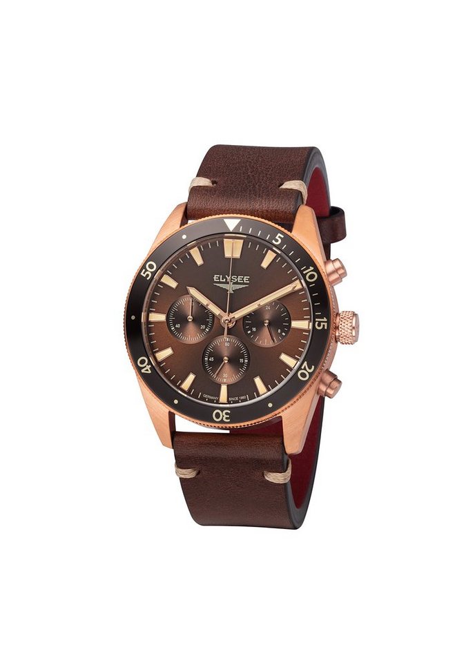 Elysee Chronograph Bronze Chrono, Sonstiges, Trendige Erscheinung am Puls  der Zeit