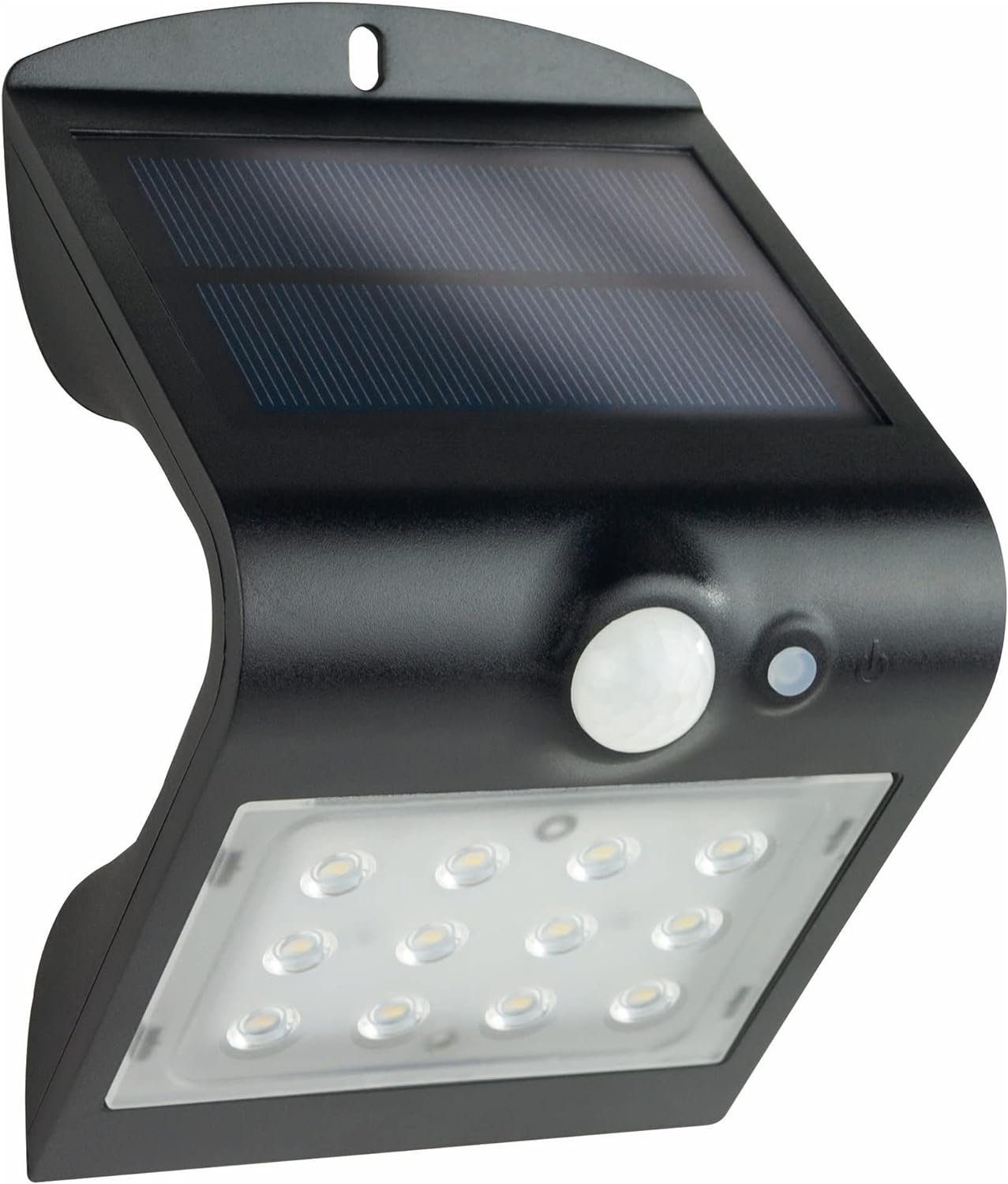 REV LED Solarleuchte mit Bewegungsmelder, außen, solar, IP65, schwarz