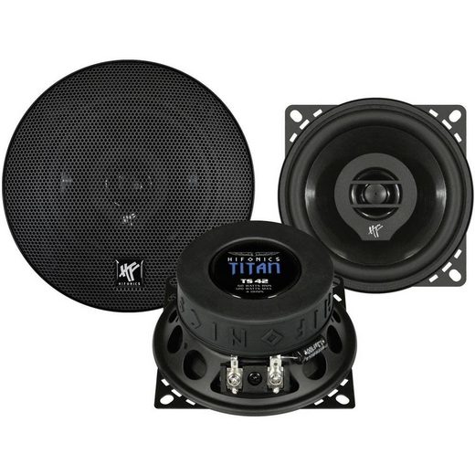 Hifonics 10 cm 2-Wege Koax Lautsprecher Auto-Lautsprecher (Außen-Durchmesser: 100 mm · Belastbarkeit Musik (max): 120 W · Belastbarkeit RMS: 60 W · Einbau-Durchmesser: 98 mm · Einbautiefe: 44 mm · Impedanz (Integer): 4)