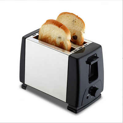 Kpaloft Toaster 2 kurze Schlitze, für 2 Scheiben, 700W, Edelstahl, in Silber-Optik, 2 kurze Schlitze, für 2 Scheiben, für verschieden große Brotscheiben, High Lift, Sockel geöffnet werden