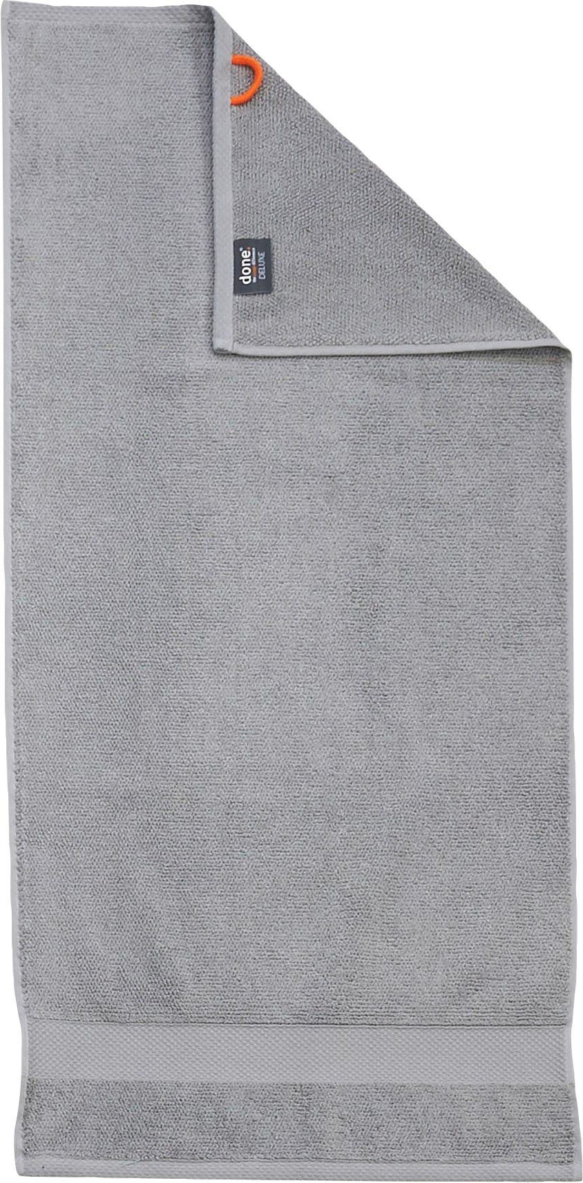 (Set, & 4-tlg), hochwertigem 2x Duschtücher, Zwirnfrottier Handtuch silbergrau Zwirnfrottee, Deluxe, Set 2x done.® Handtücher aus